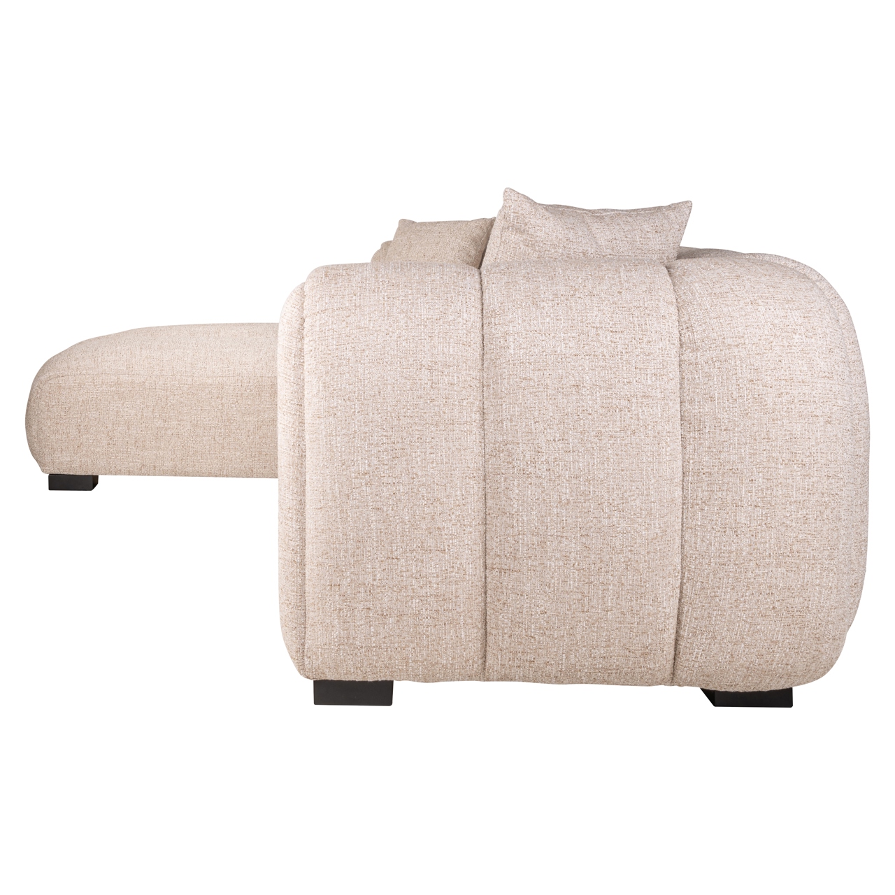 Sofa Novaro cream tweed lounge left fire retardant - Richmond Interiors