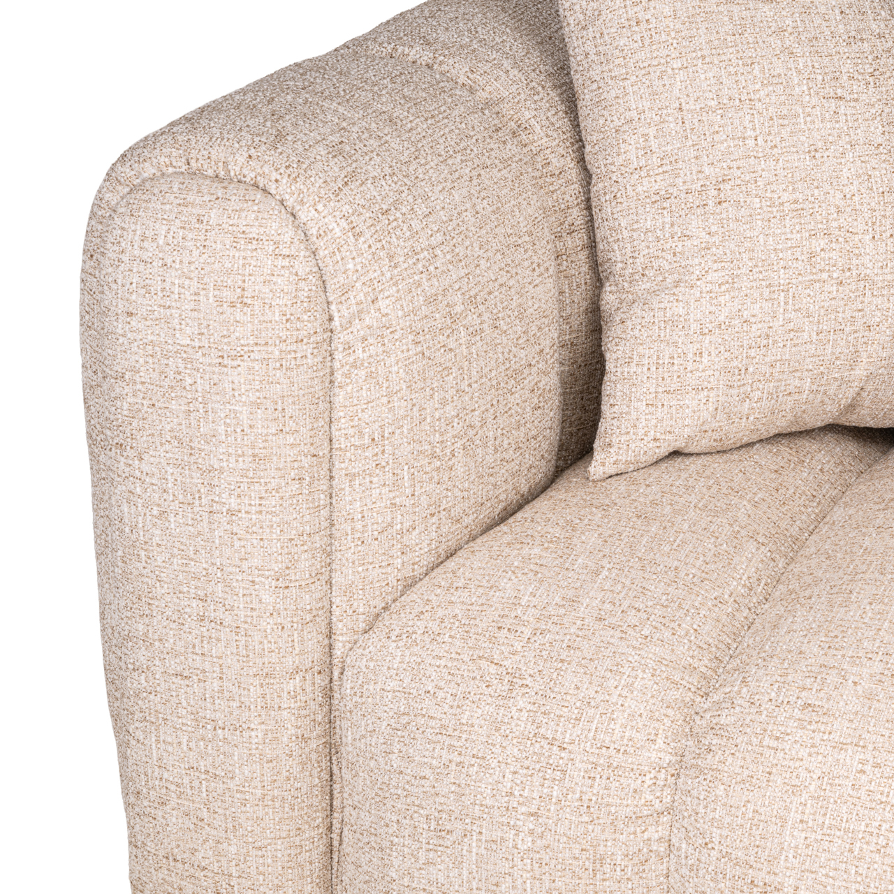 Sofa Novaro cream tweed lounge right fire retardant - Richmond Interiors