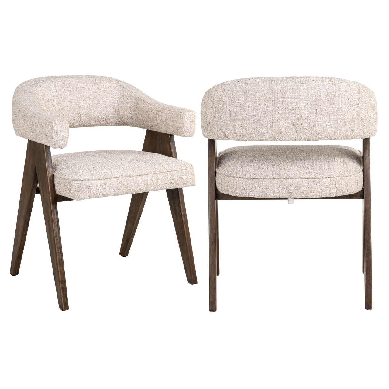 Esszimmerstuhl Mori cream tweed feuerhemmend - Richmond Interiors