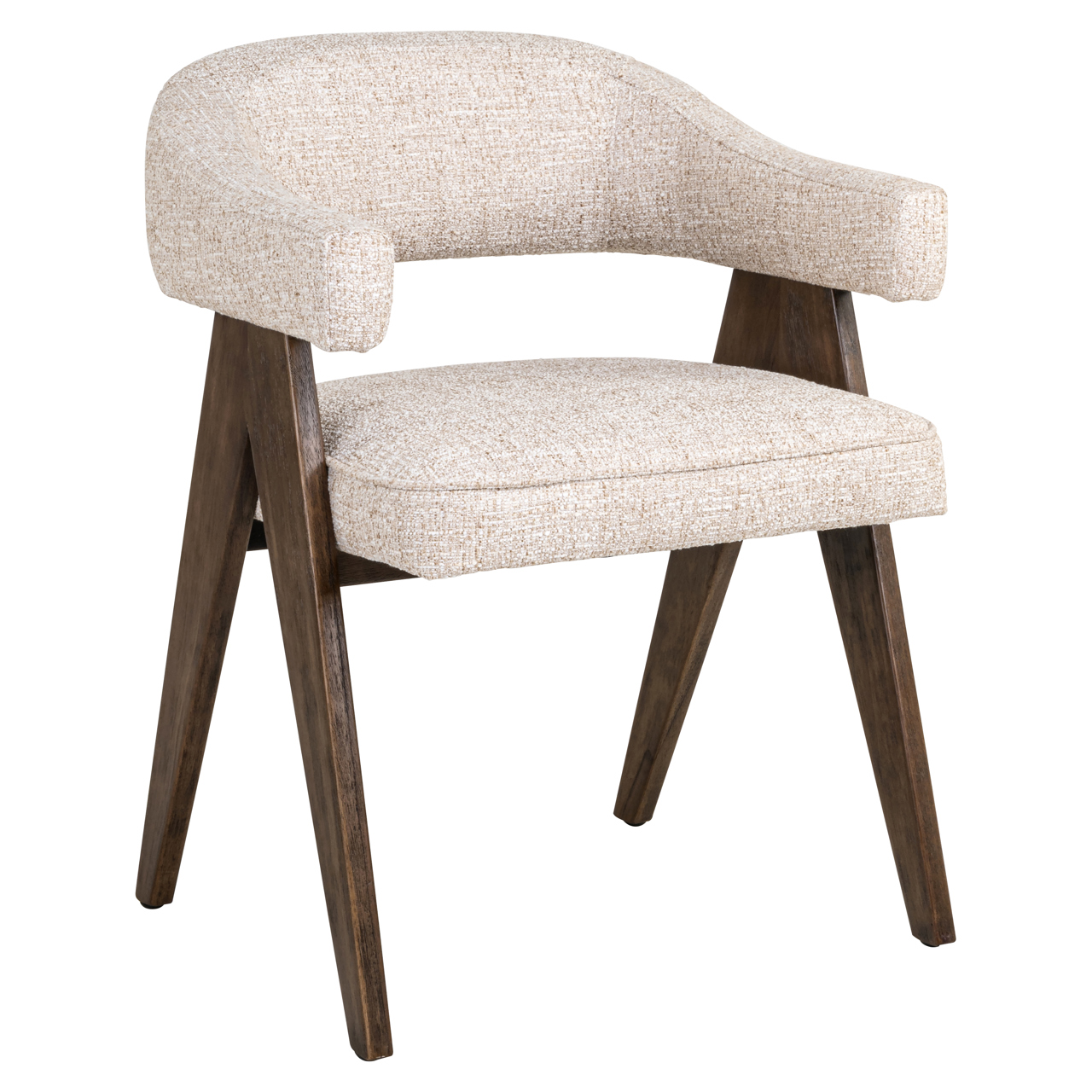 Esszimmerstuhl Mori cream tweed feuerhemmend - Richmond Interiors