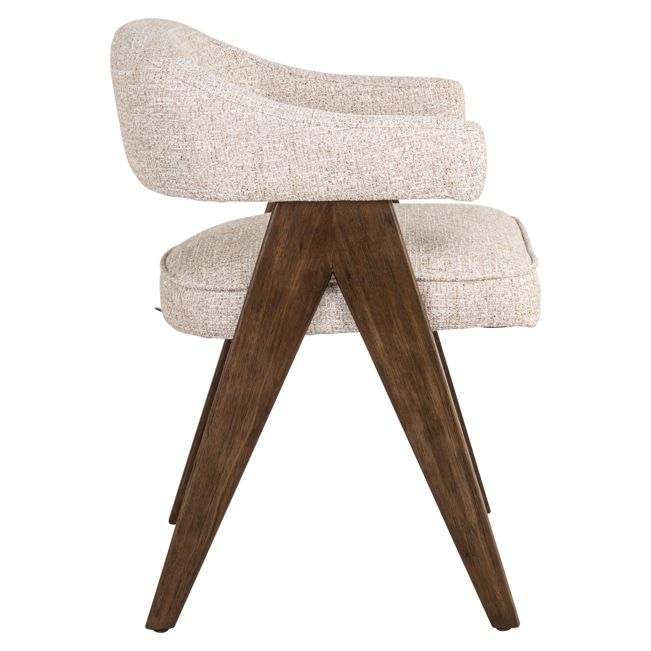 Esszimmerstuhl Mori cream tweed feuerhemmend - Richmond Interiors