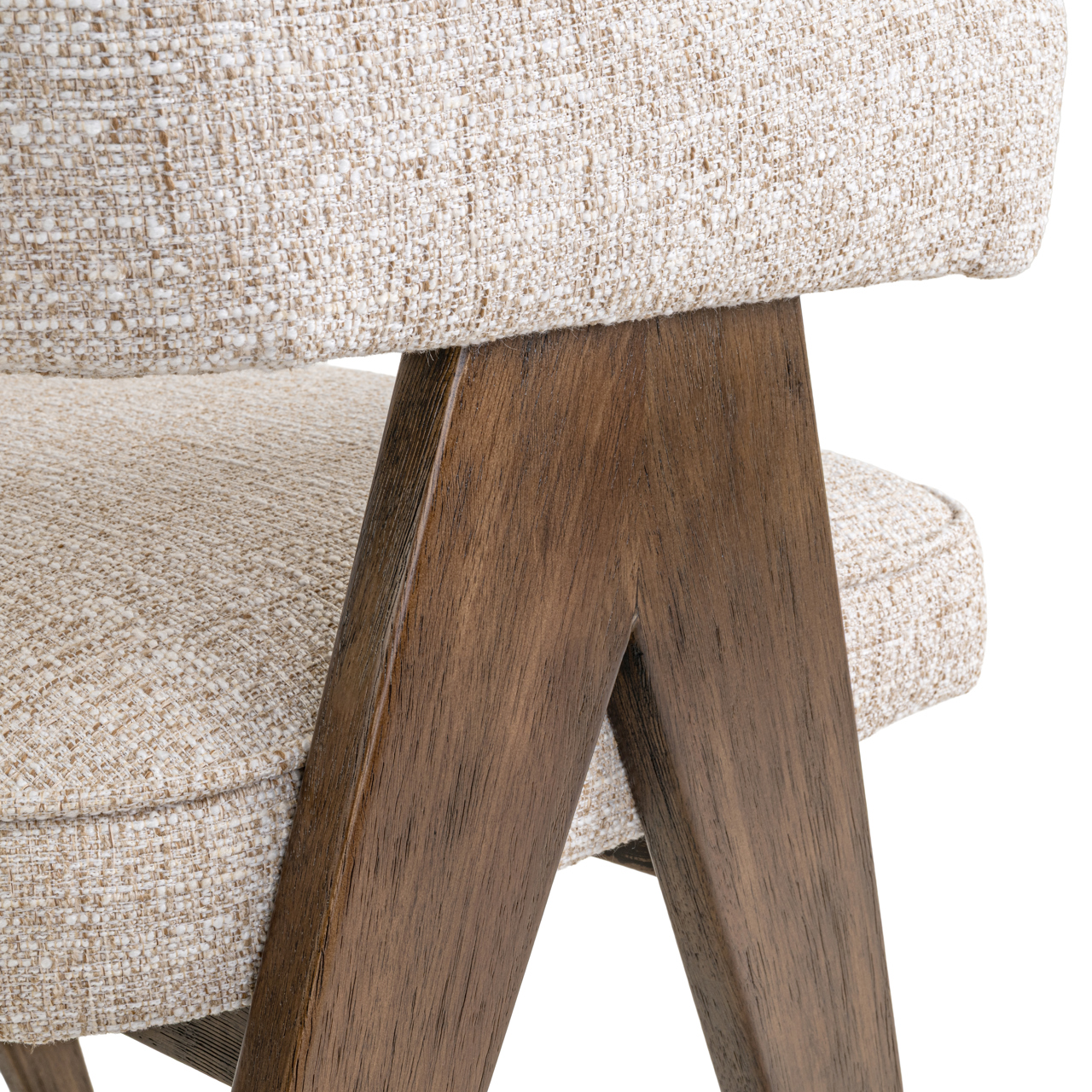 Esszimmerstuhl Mori cream tweed feuerhemmend - Richmond Interiors