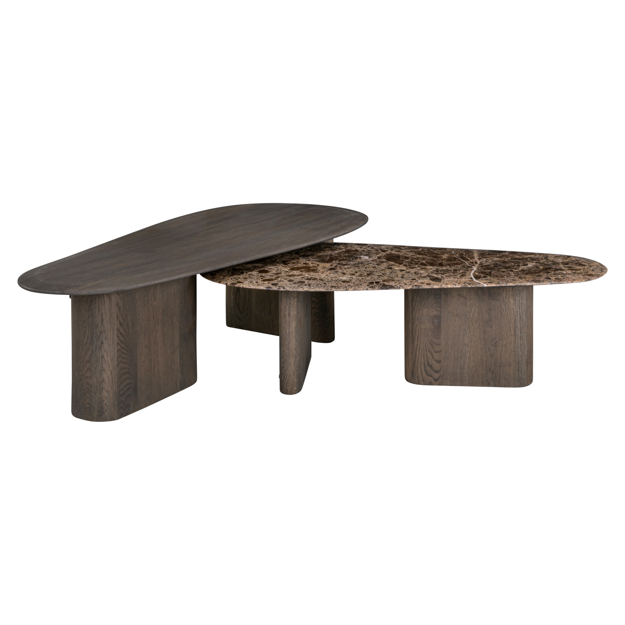 Couchtisch Castello Smoked charchoal (Set aus 2) - Richmond Interiors