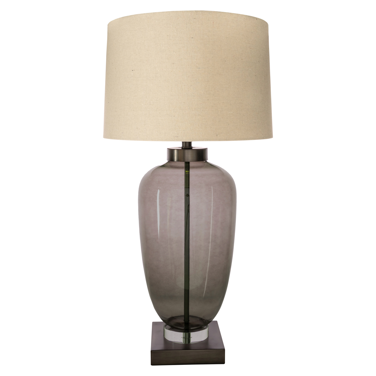Tischlampe Monsoe smoke (Glas|Ijzer|Leinen) - Richmond Interiors