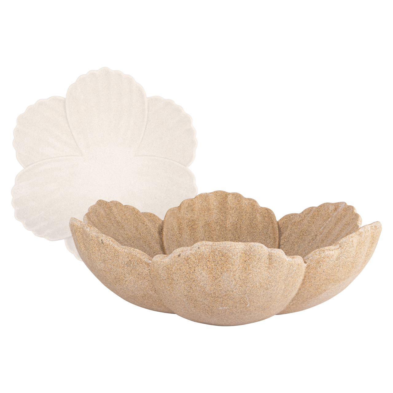 Schale Petal beige (Kwartszand|Polyresin) - Richmond Interiors