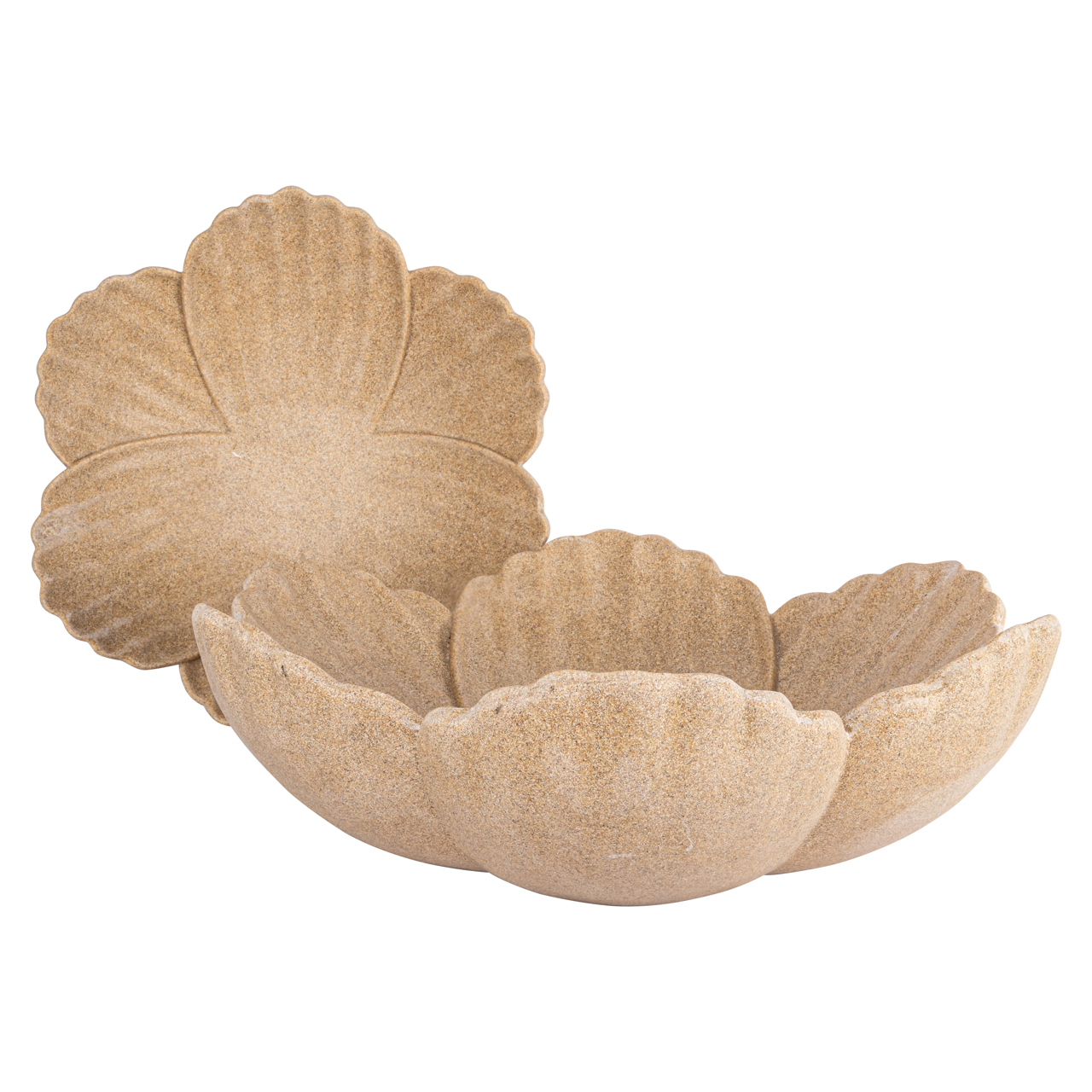 Schale Petal beige (Kwartszand|Polyresin) - Richmond Interiors