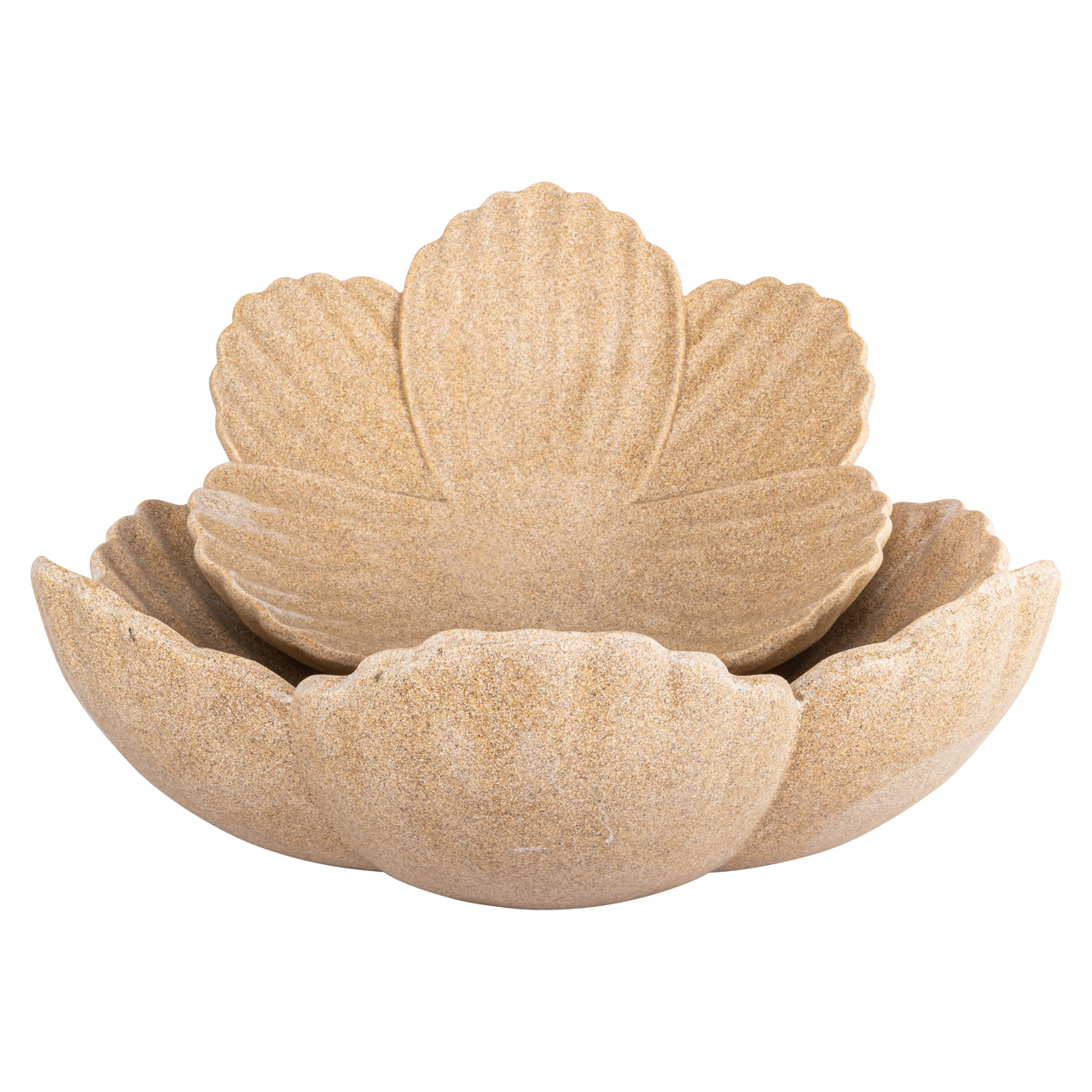 Schale Petal beige (Kwartszand|Polyresin) - Richmond Interiors
