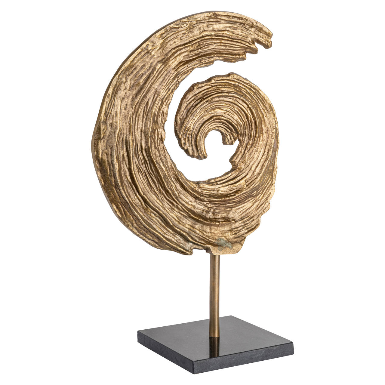 Dekoratives Objekt Swirl brass antique large - Richmond Interiors