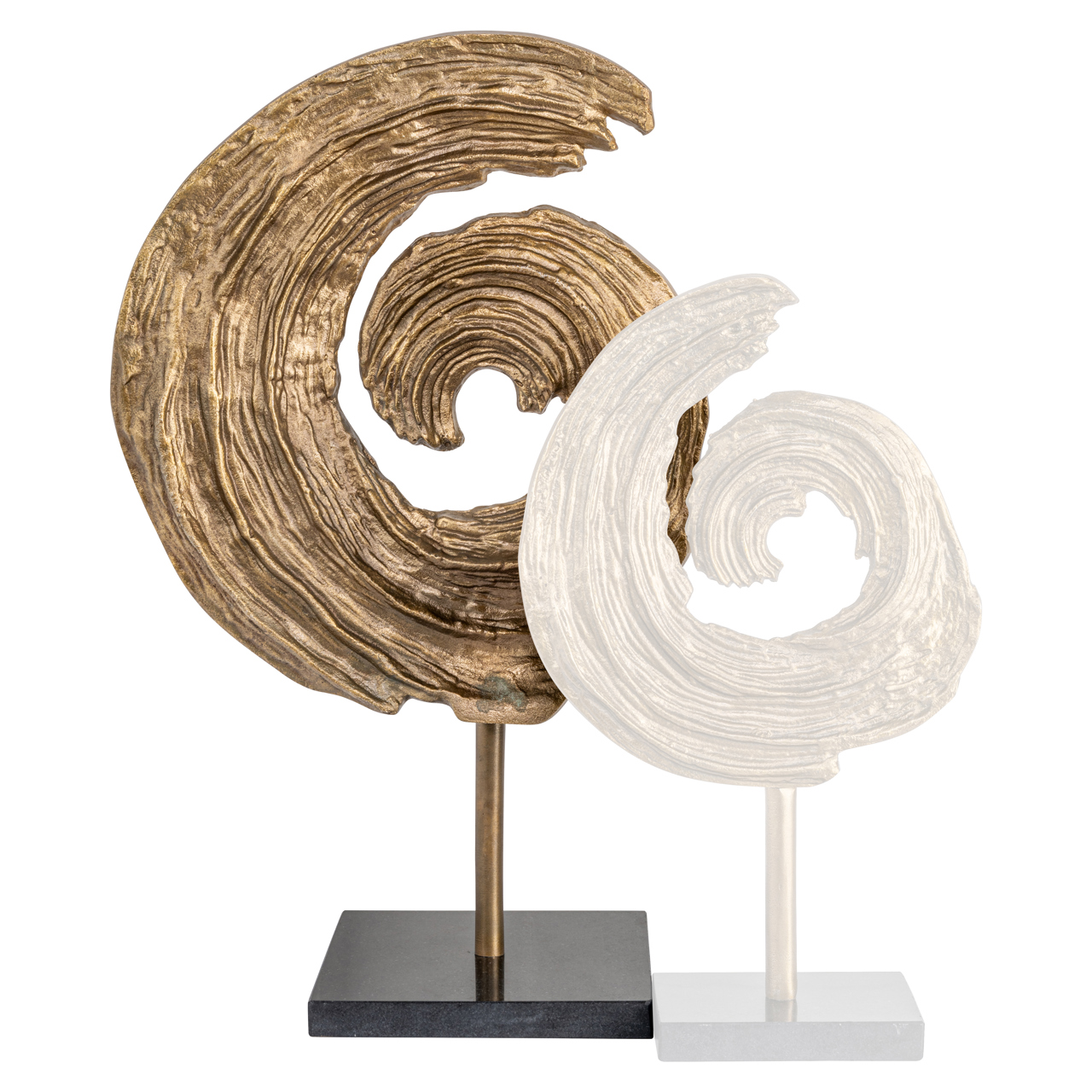 Objeto decorativo Swirl latón envejecido large - Richmond Interiors