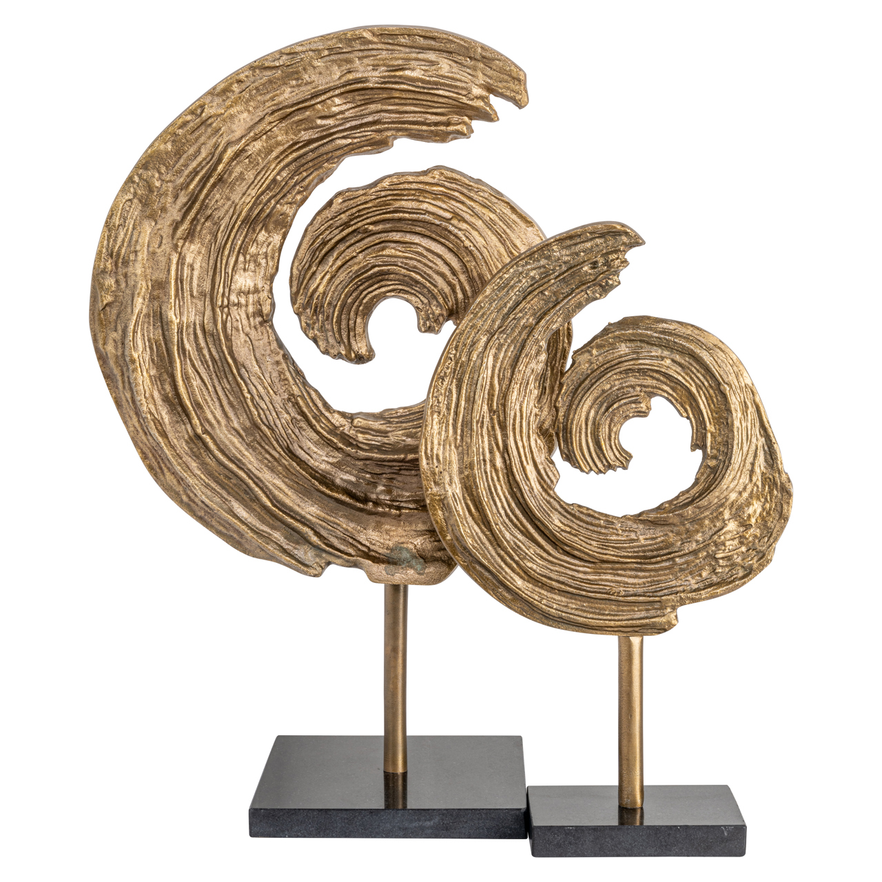 Objeto decorativo Swirl latón envejecido large - Richmond Interiors