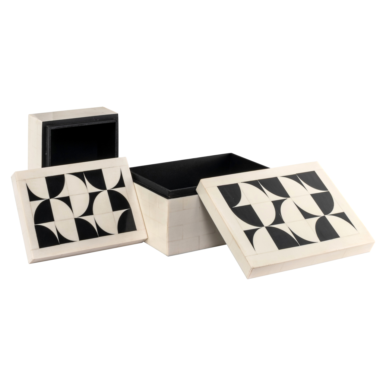 Caja de almacenaje Flake white (set de 2) - Richmond Interiors