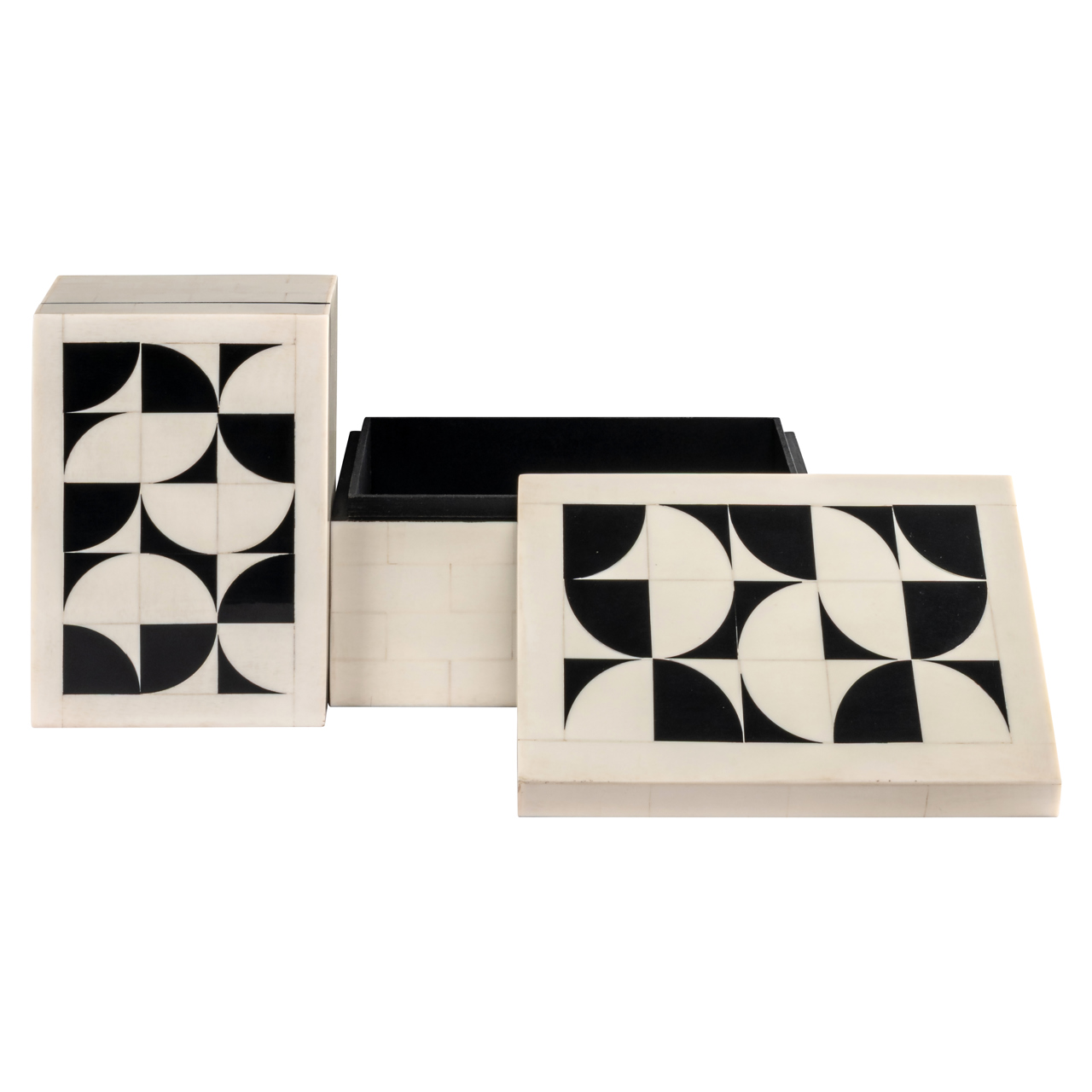 Caja de almacenaje Flake white (set de 2) - Richmond Interiors