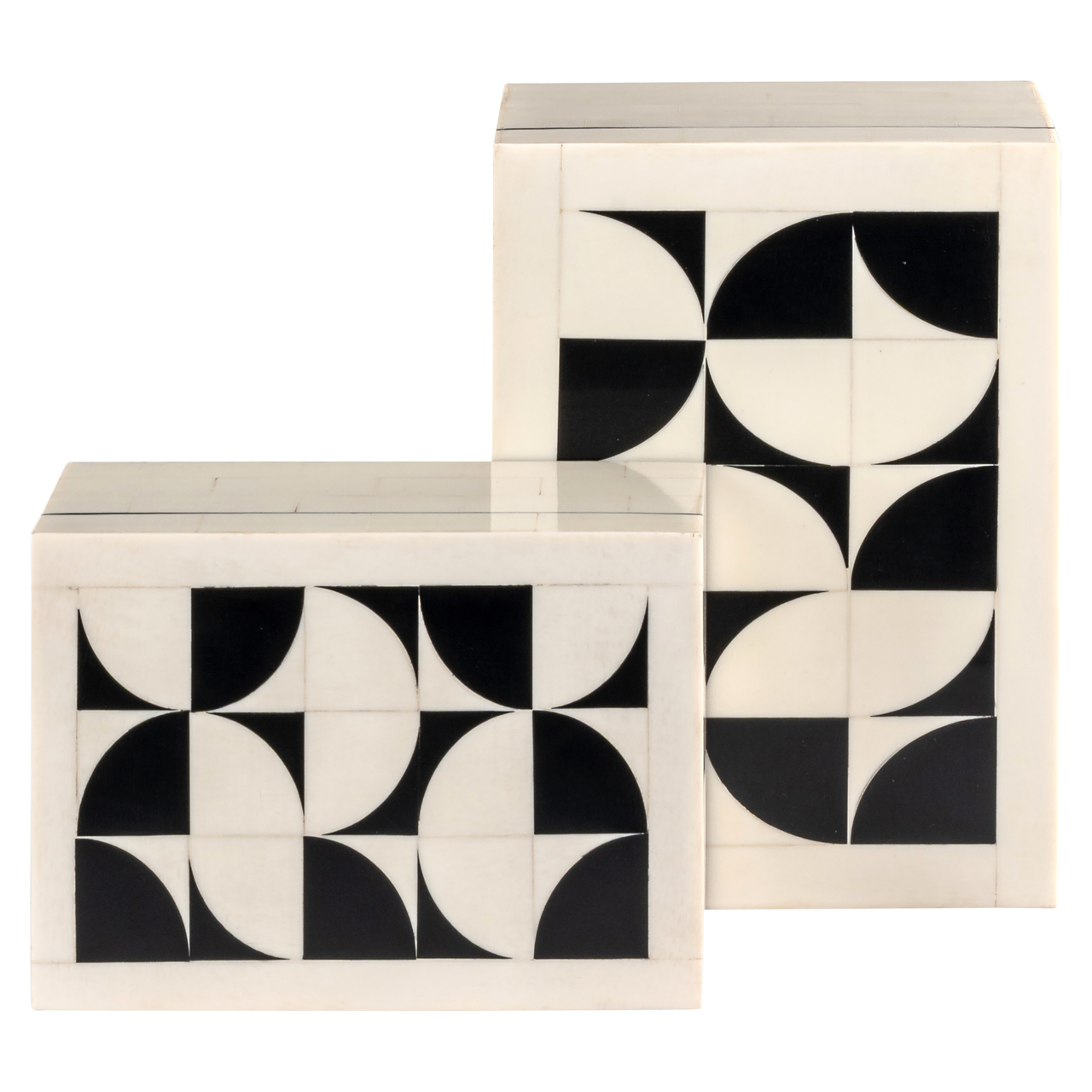Caja de almacenaje Flake white (set de 2) - Richmond Interiors