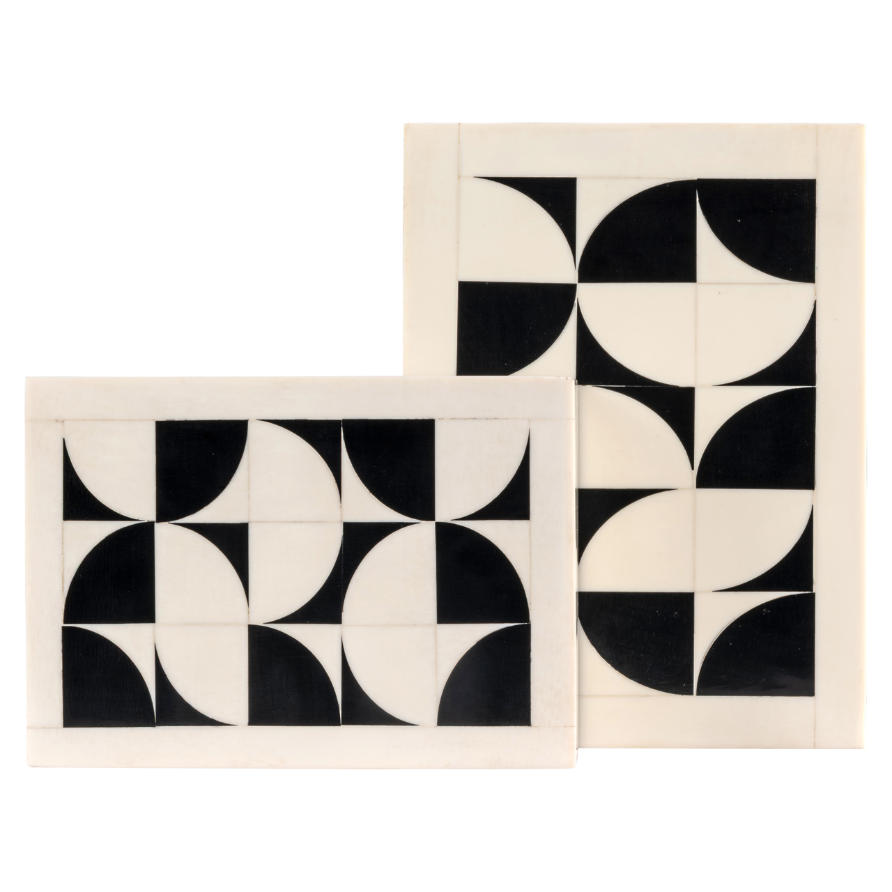 Caja de almacenaje Flake white (set de 2) - Richmond Interiors