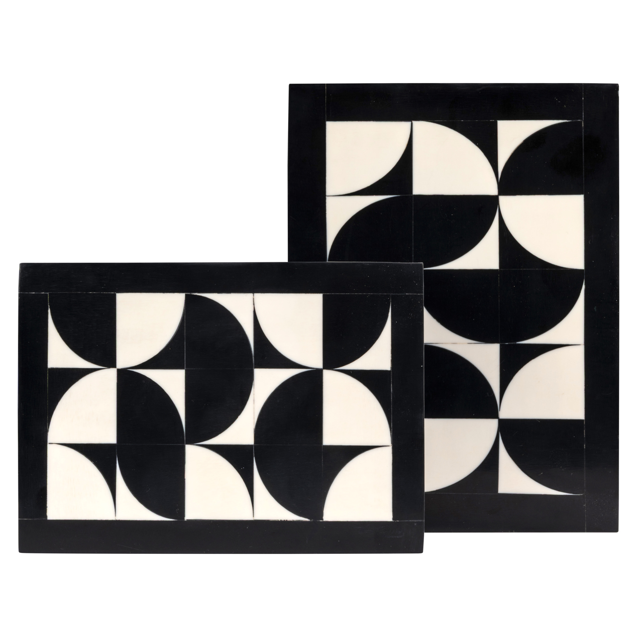 Caja de almacenaje Rae black/white (set de 2) - Richmond Interiors