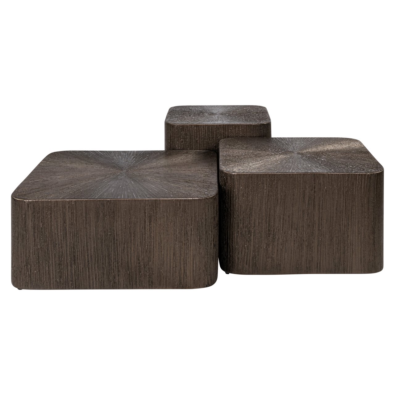 Couchtisch Cubes Brunzae (Set aus 3) (Mdf|Metall) - Richmond Interiors