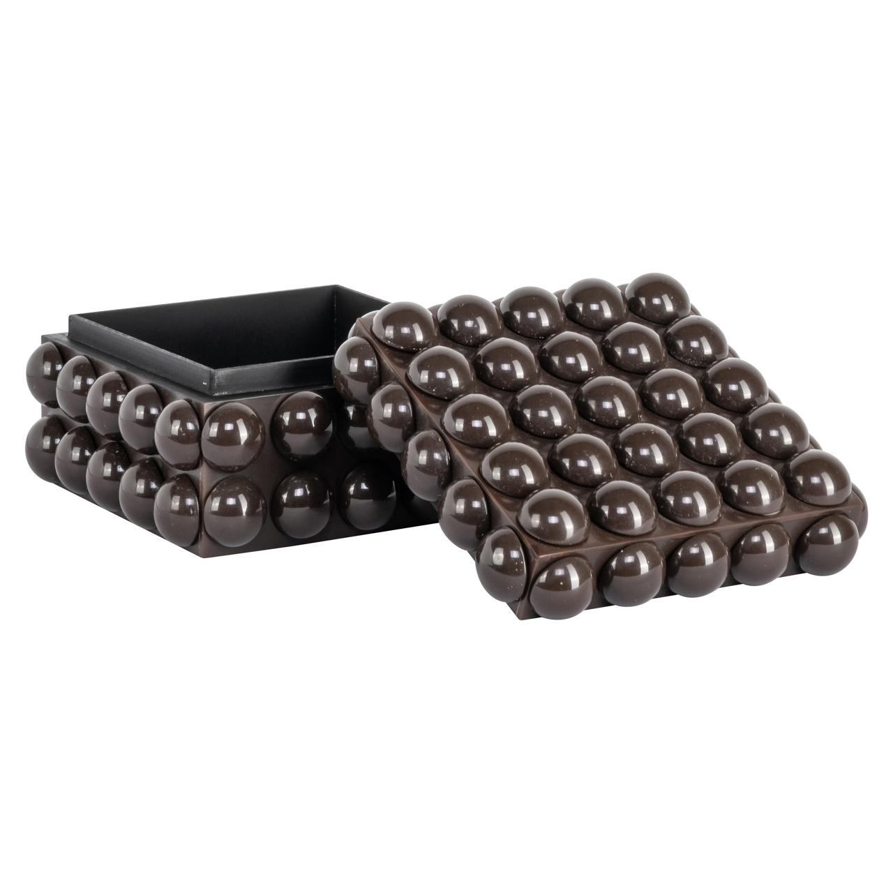 Aufbewahrungsbox Nyx dark brown small (Resin|Mdf) - Richmond Interiors