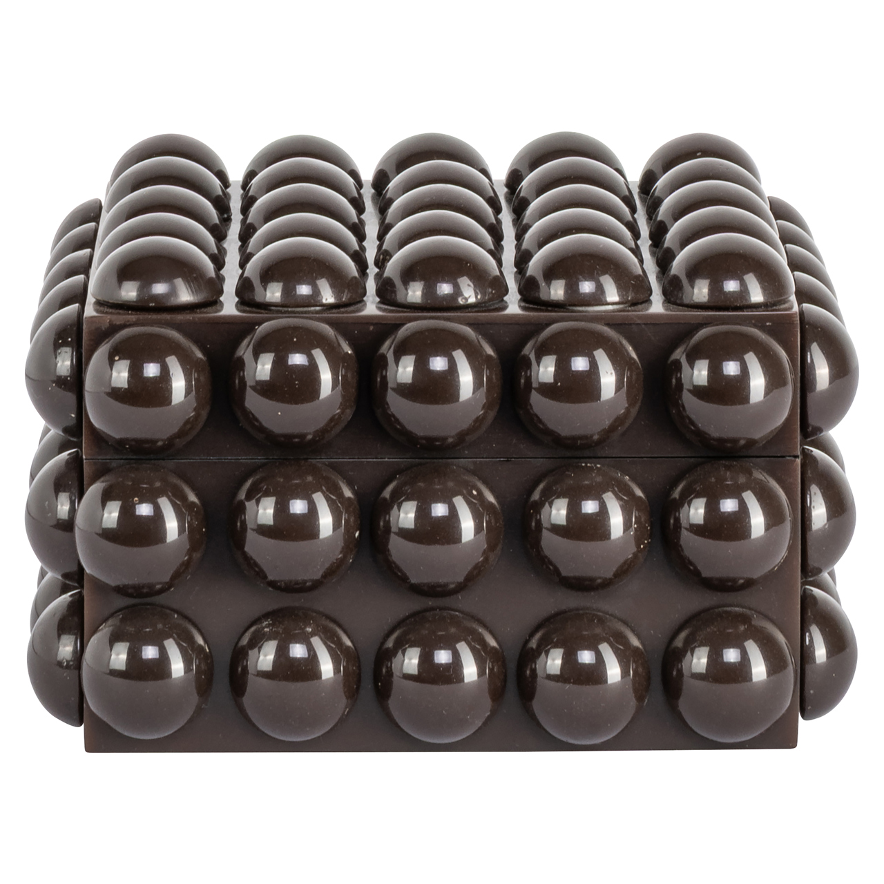 Aufbewahrungsbox Nyx dark brown small (Resin|Mdf) - Richmond Interiors