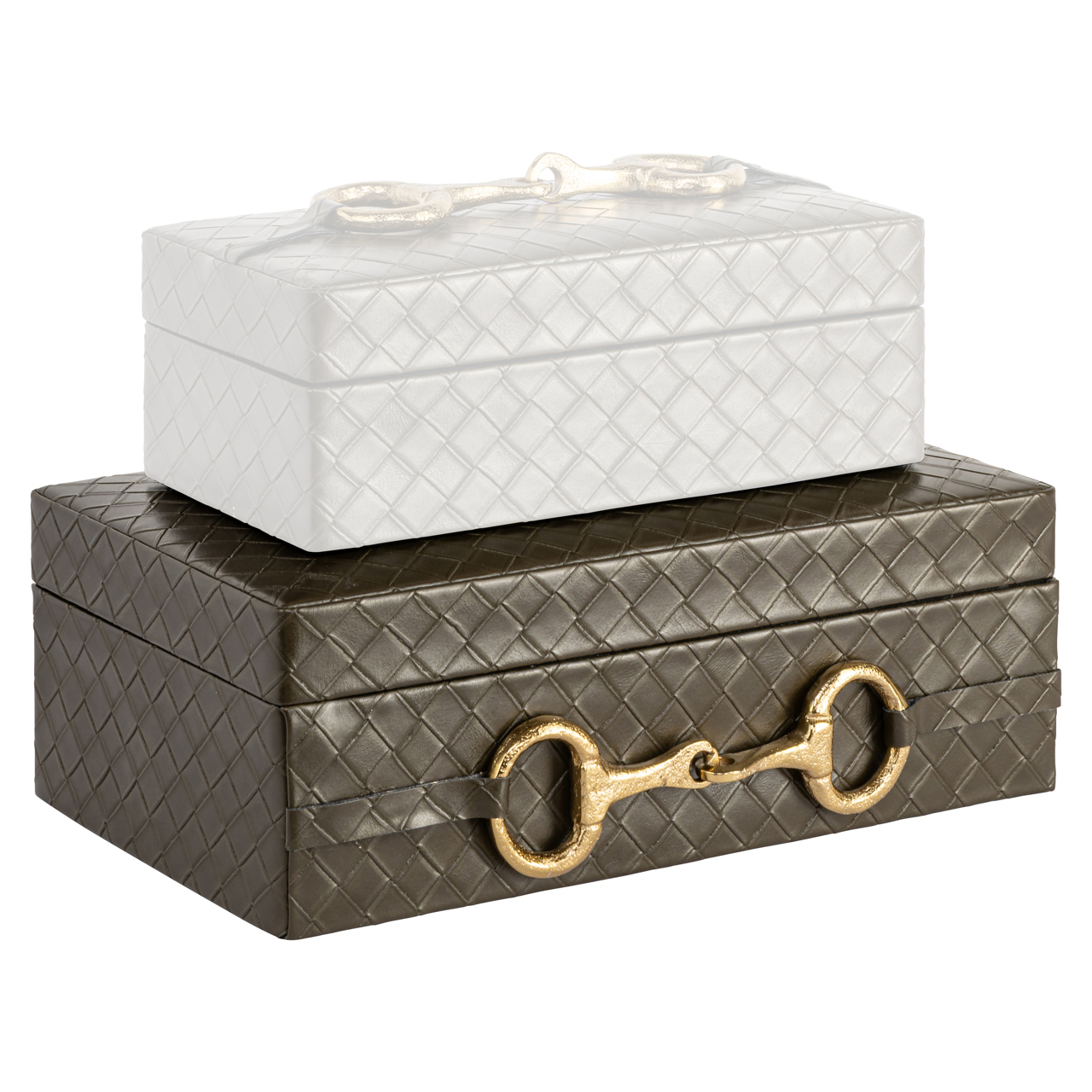 Caja de almacenaje Blade olive large - Richmond Interiors