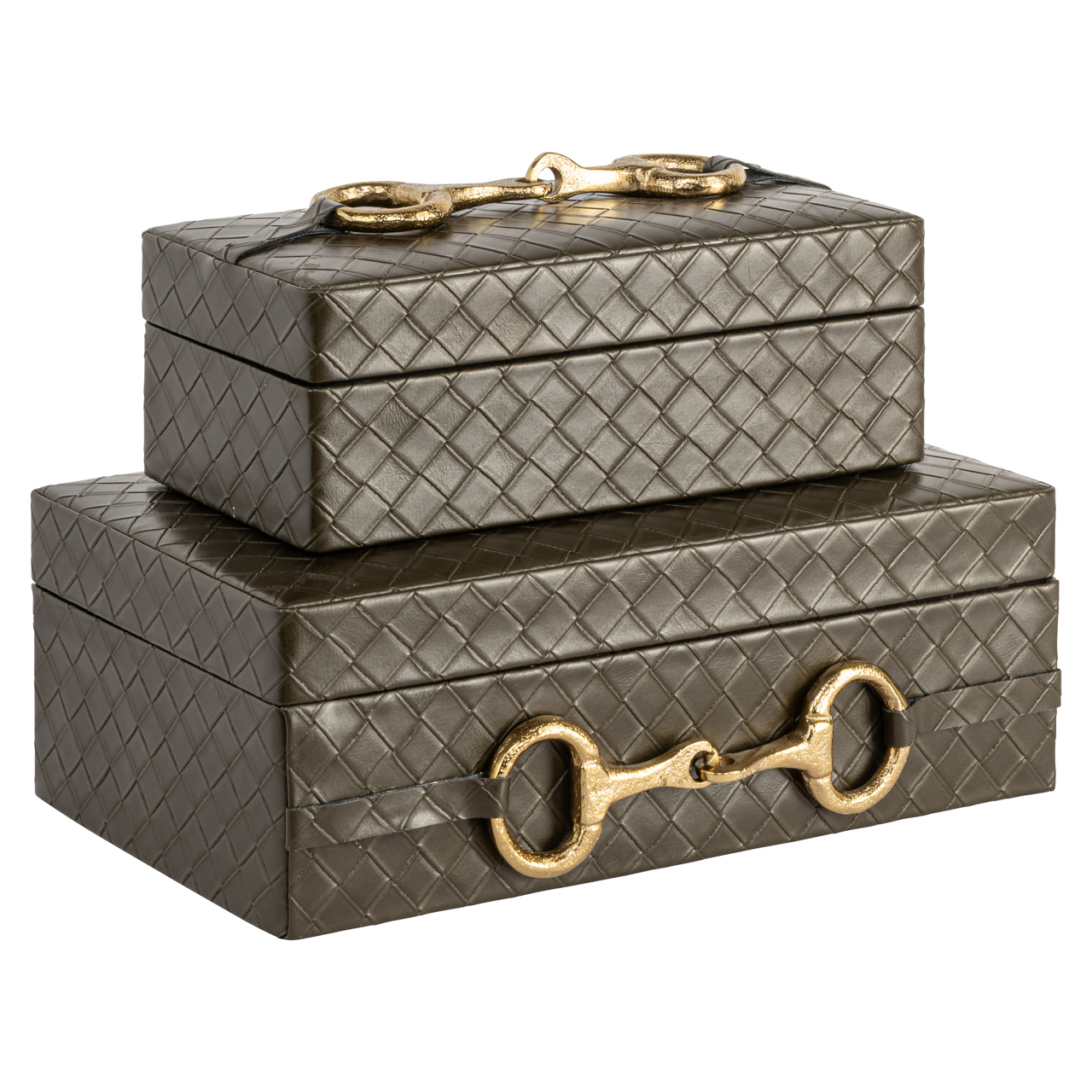 Caja de almacenaje Blade olive large - Richmond Interiors