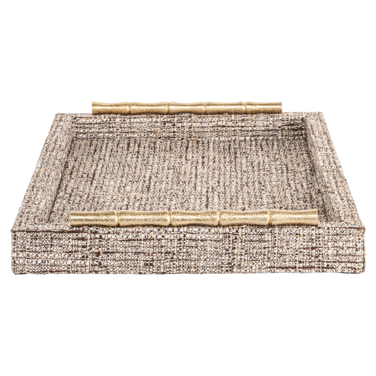 Tablett Chantel beige (Stoff|Mdf|Suède|Aluminium) - Richmond Interiors
