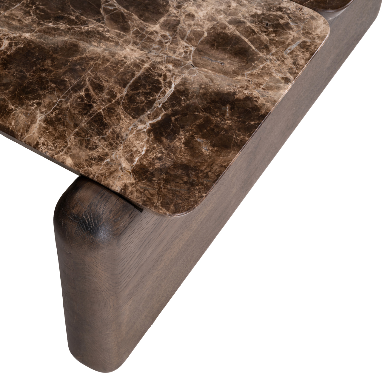 Couchtisch Lagrasse dark brown (Emperador Marmor|Eiche|Ijzer) - Richmond Interiors