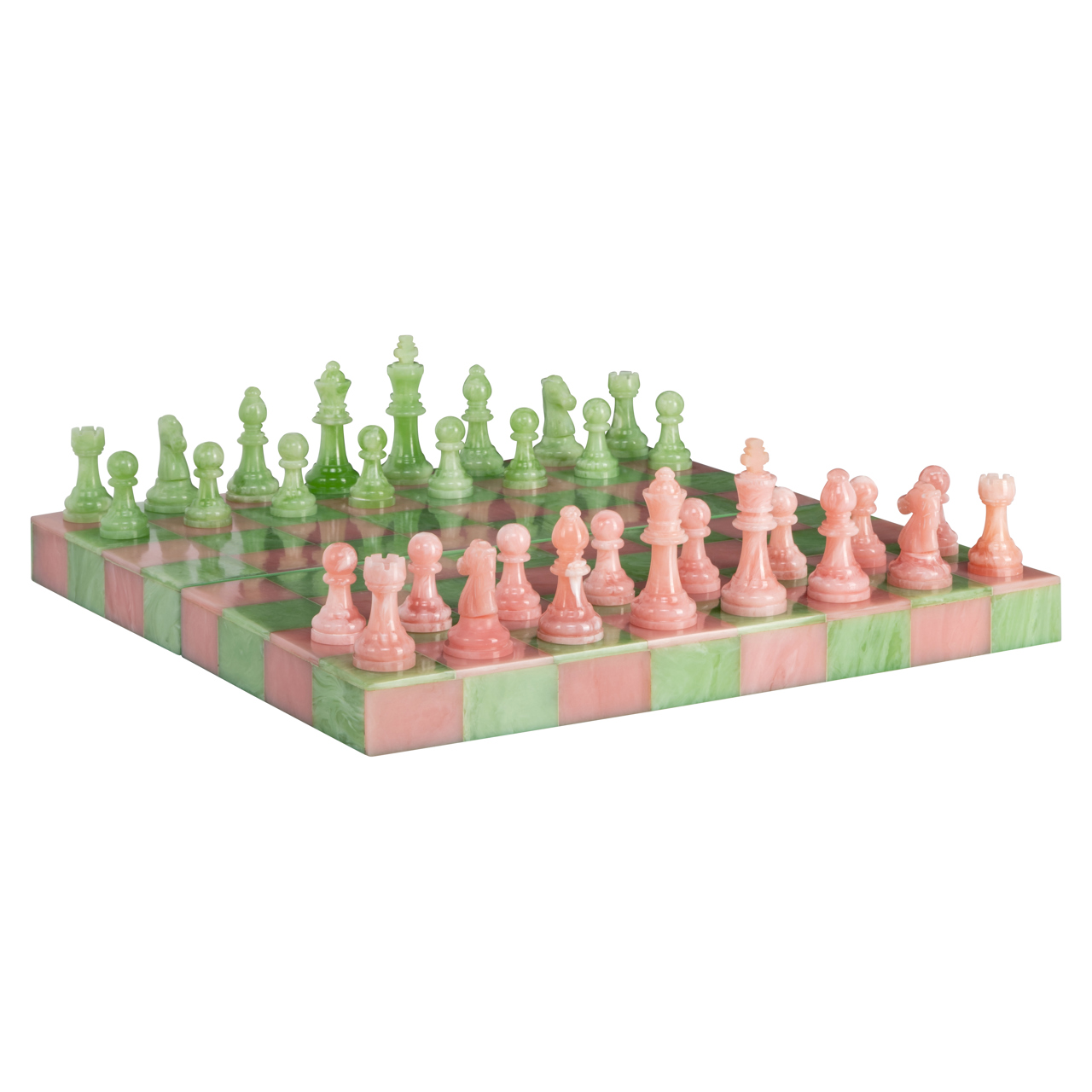 Decoratief spel Azalea pink/green chessboard - Richmond Interiors