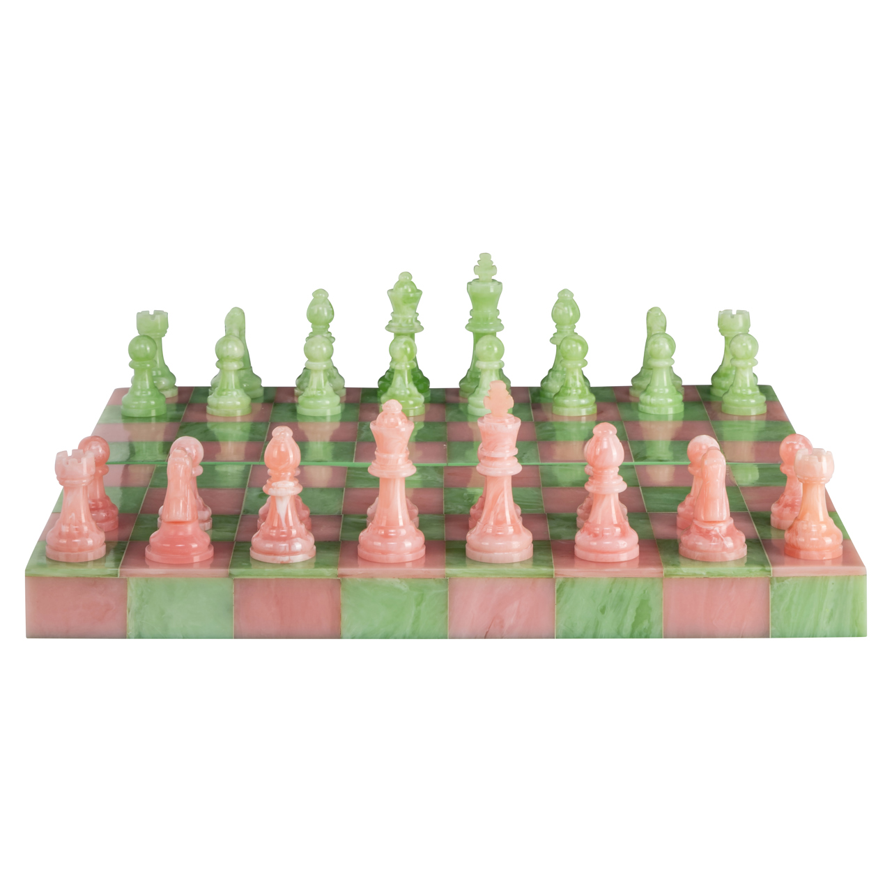 Decoratief spel Azalea pink/green chessboard - Richmond Interiors