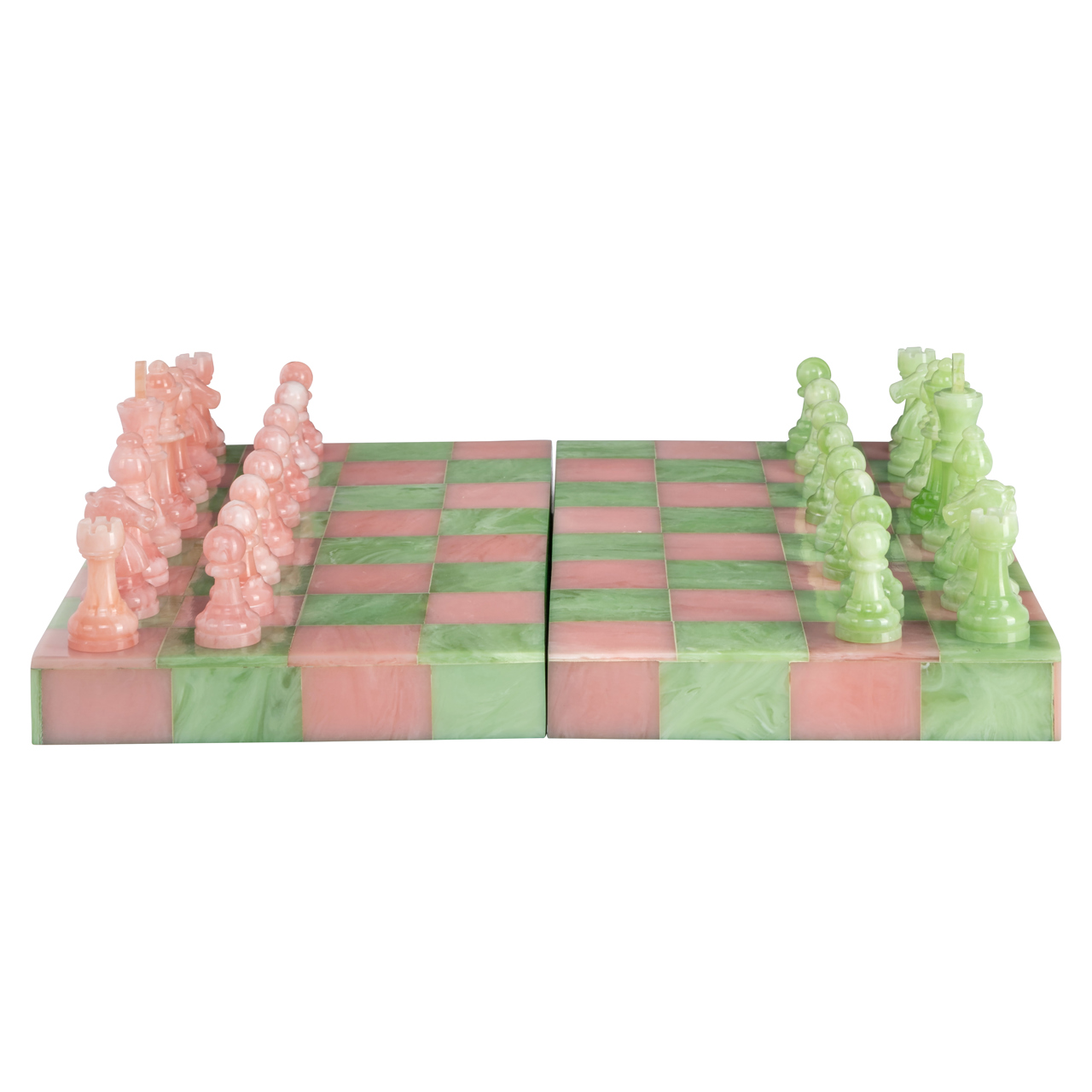 Decoratief spel Azalea pink/green chessboard - Richmond Interiors