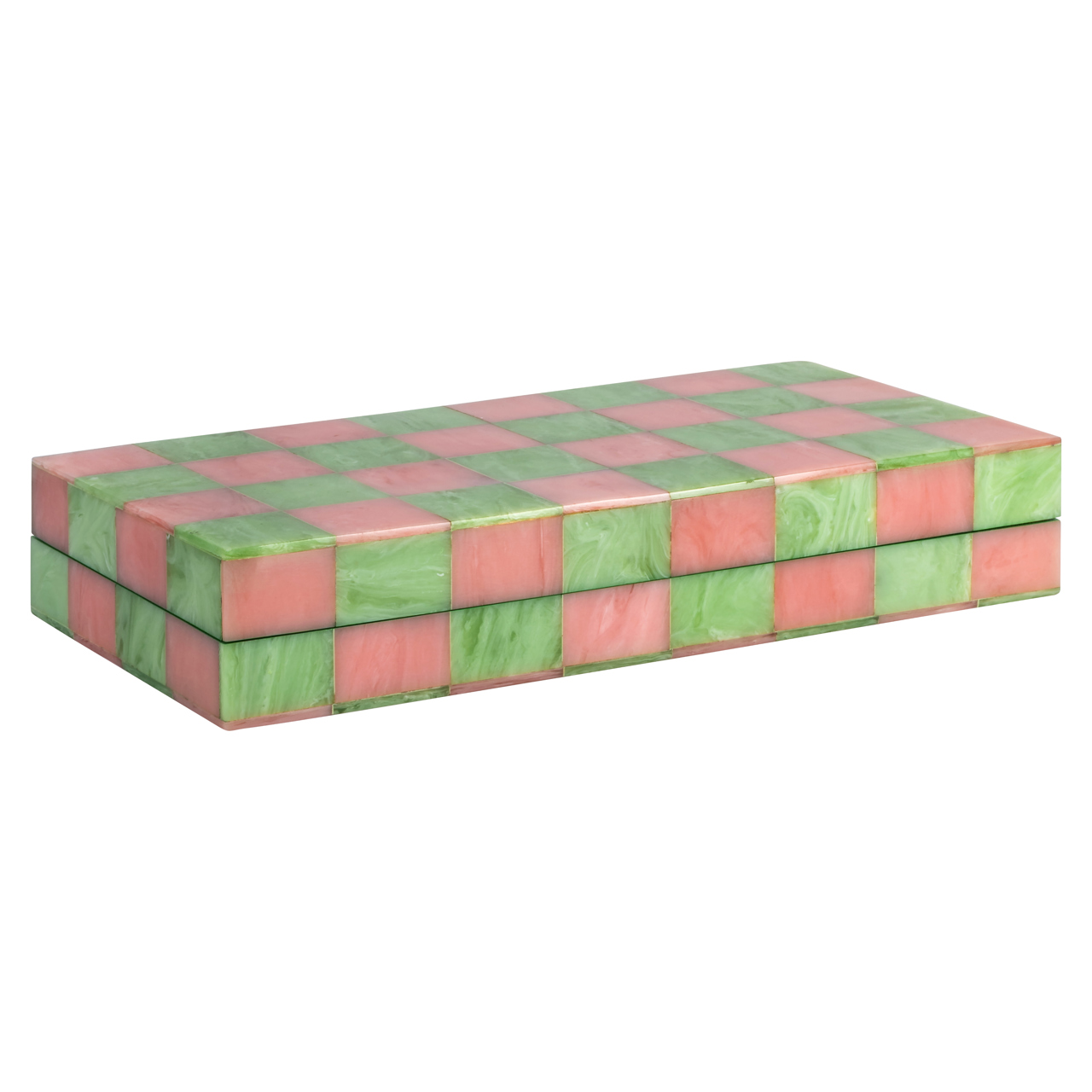 Decoratief spel Azalea pink/green chessboard - Richmond Interiors