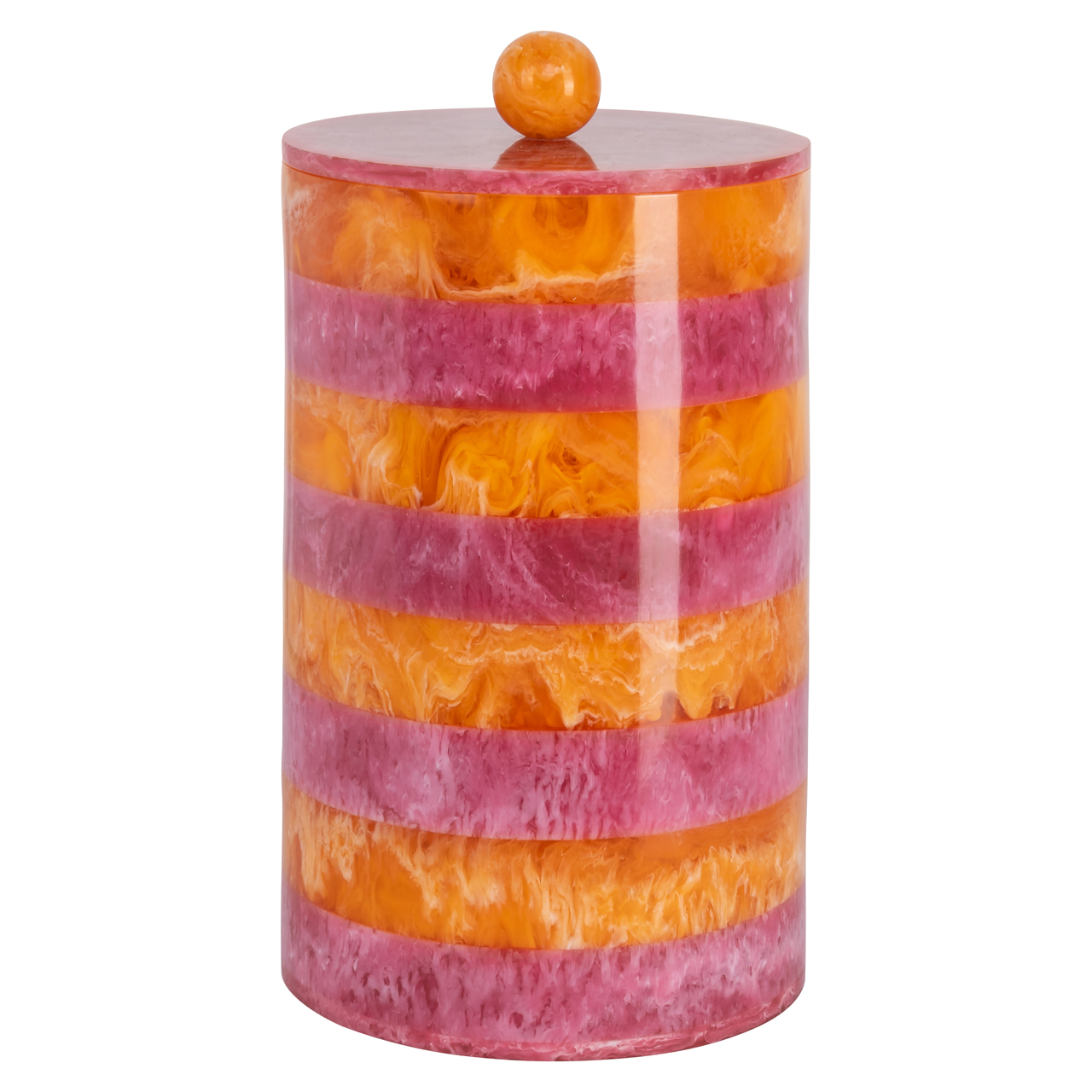 Storage Jar Lilybelle pink/orange storage jar small - Richmond Interiors