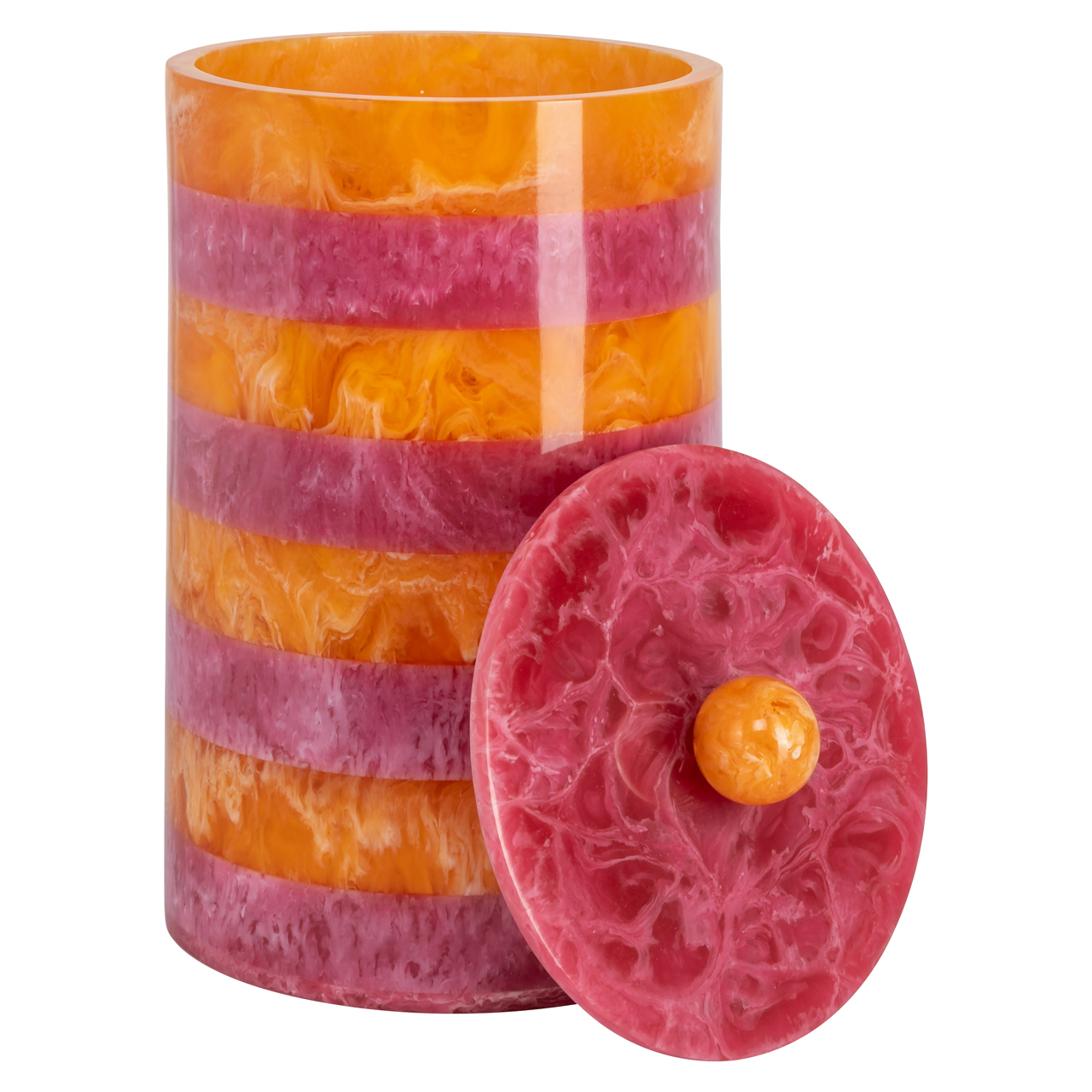 Caja de almacenaje Lilybelle pink/orange storage jar small - Richmond Interiors