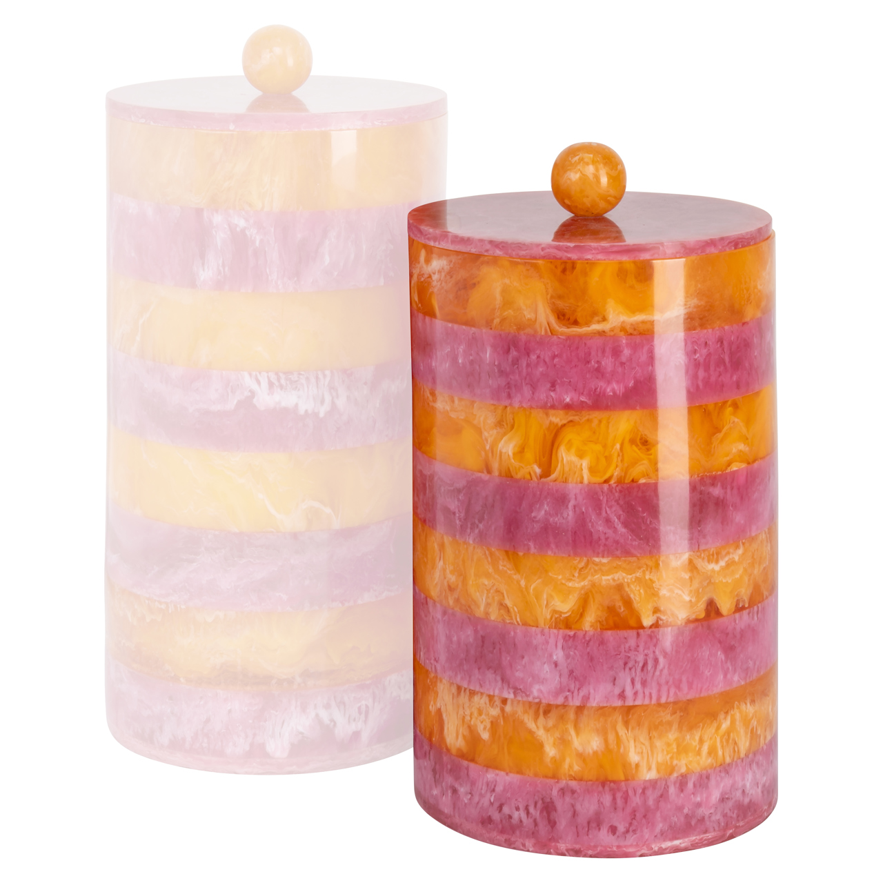 Aufbewahrungsbox Lilybelle pink/orange storage jar small (Resin) - Richmond Interiors