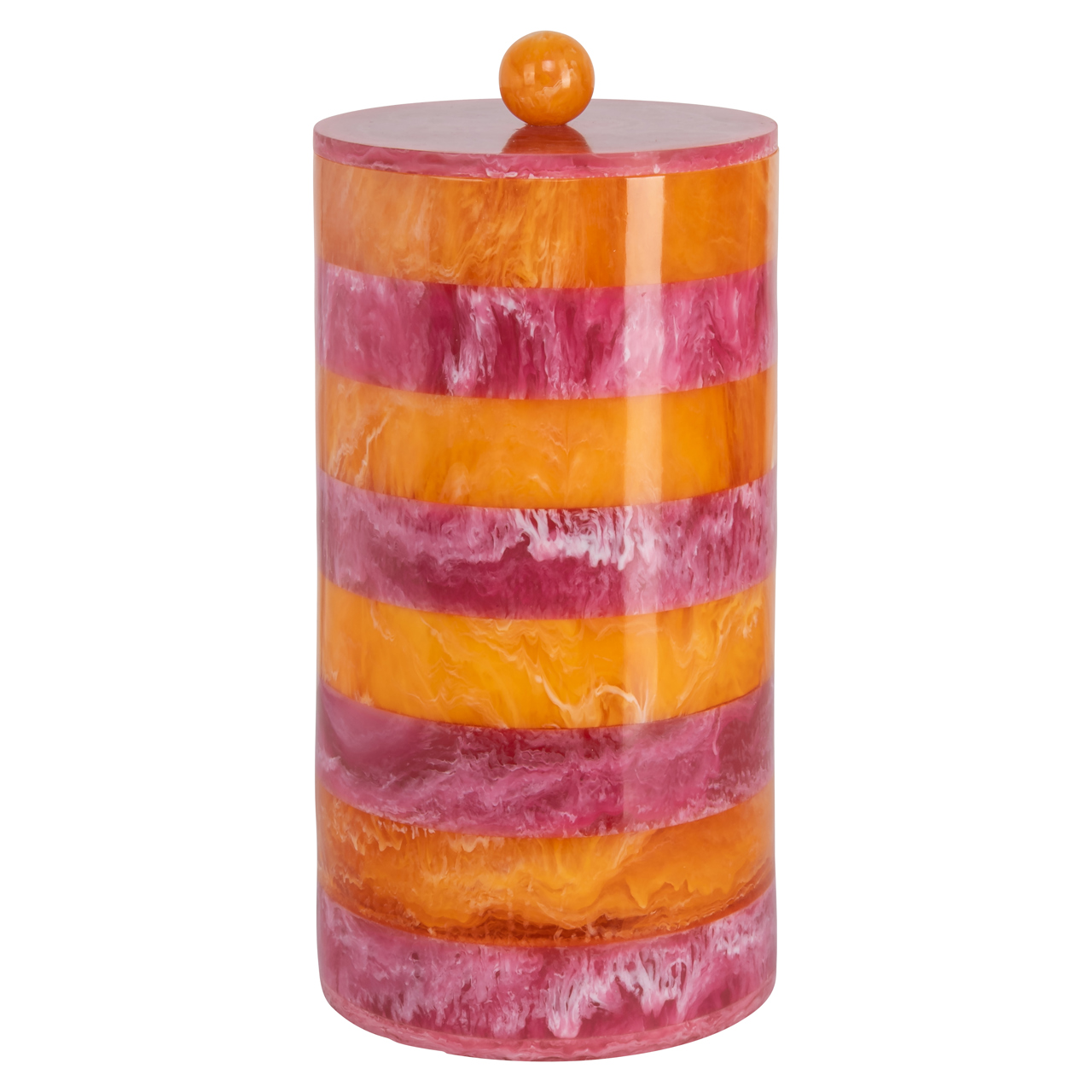 Storage Box Lilybelle pink/orange storage jar large - Richmond Interiors