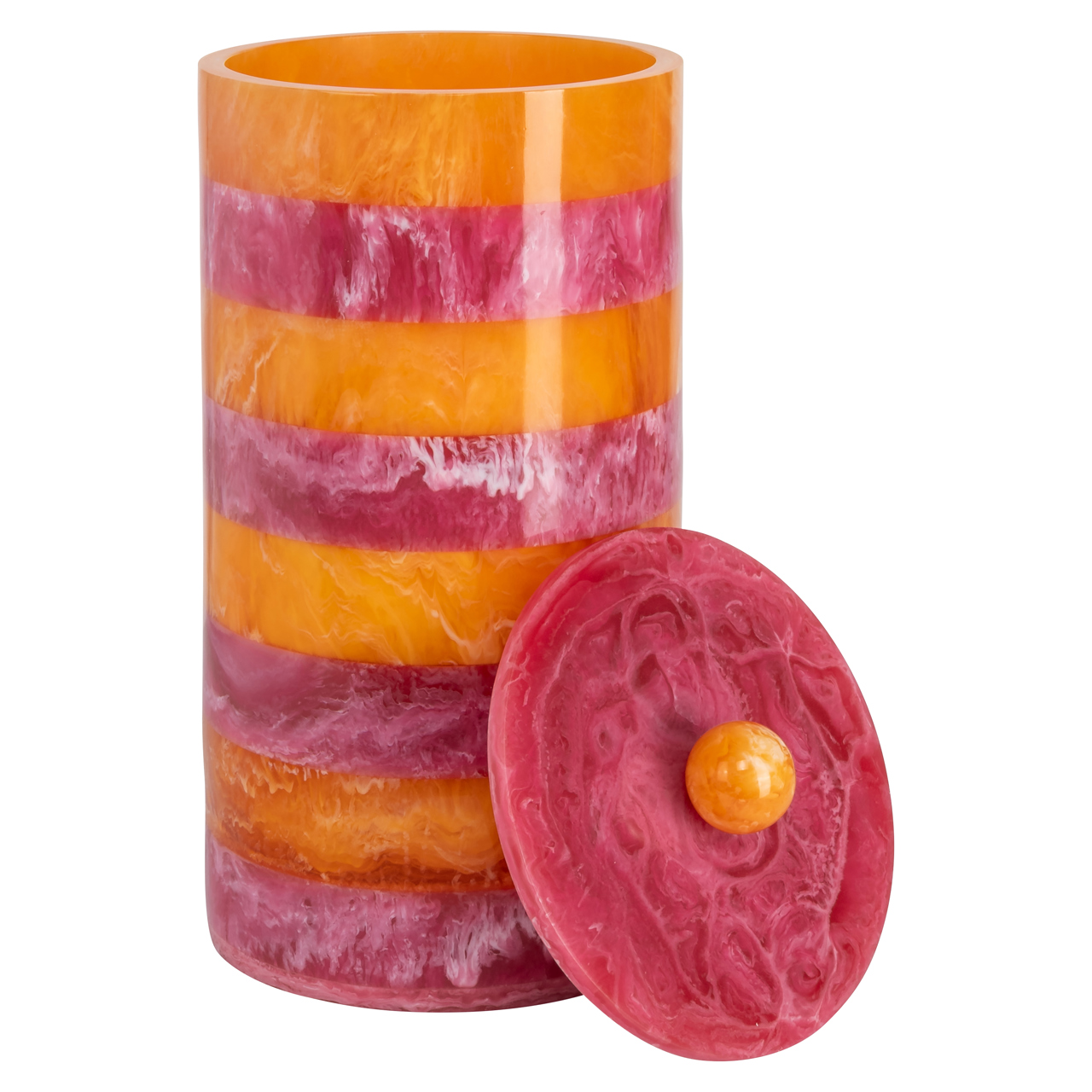 Aufbewahrungsbox Lilybelle pink/orange storage jar large (Resin) - Richmond Interiors
