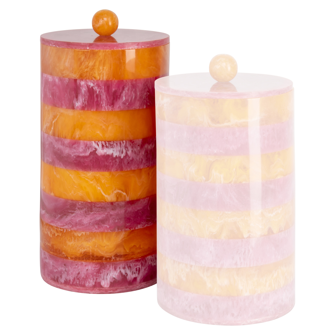 Storage Box Lilybelle pink/orange storage jar large - Richmond Interiors
