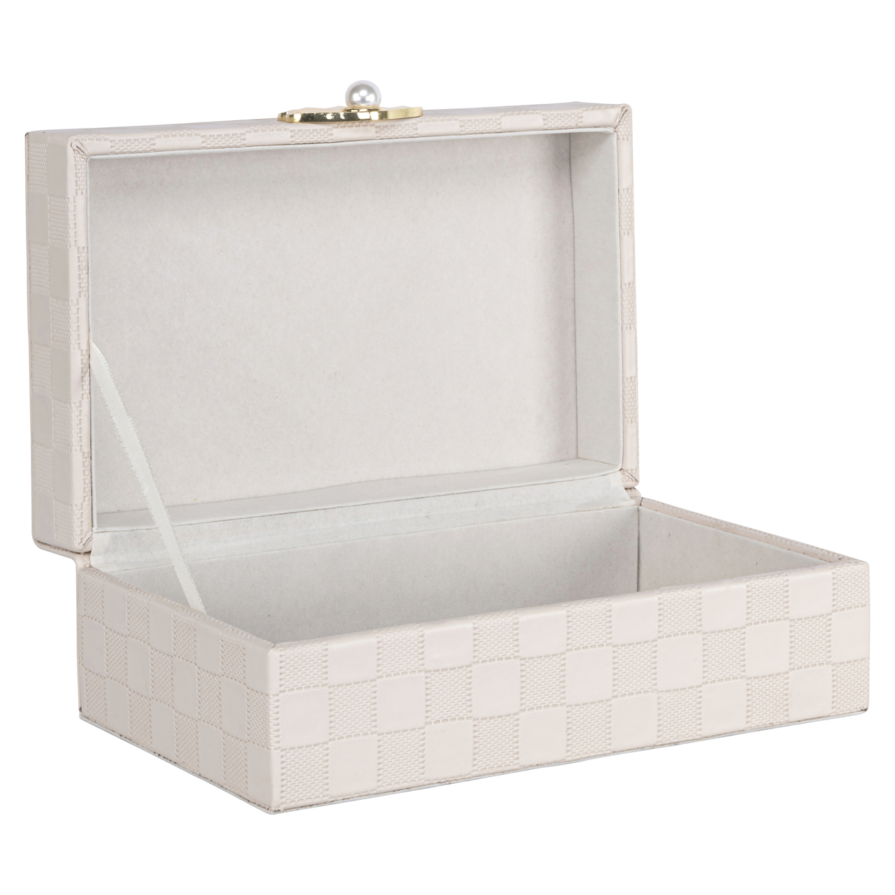 Aufbewahrungsbox Bless ivory small (Mdf|Pu Leder|zinklegering) - Richmond Interiors