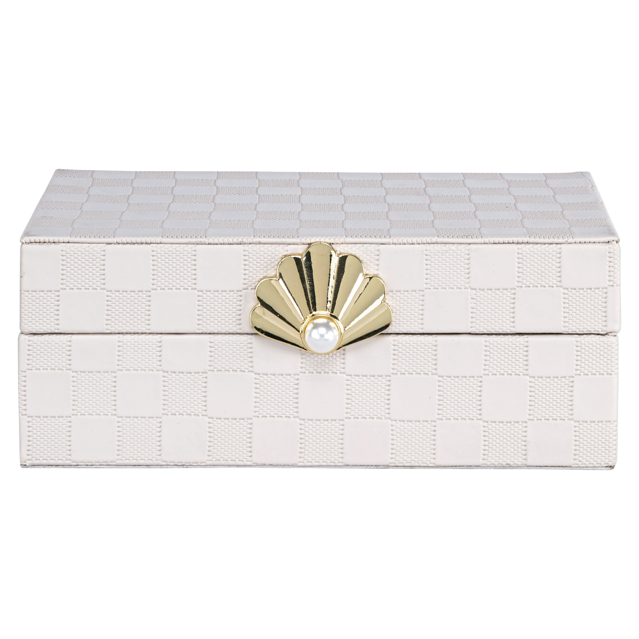 Aufbewahrungsbox Bless ivory small (Mdf|Pu Leder|zinklegering) - Richmond Interiors