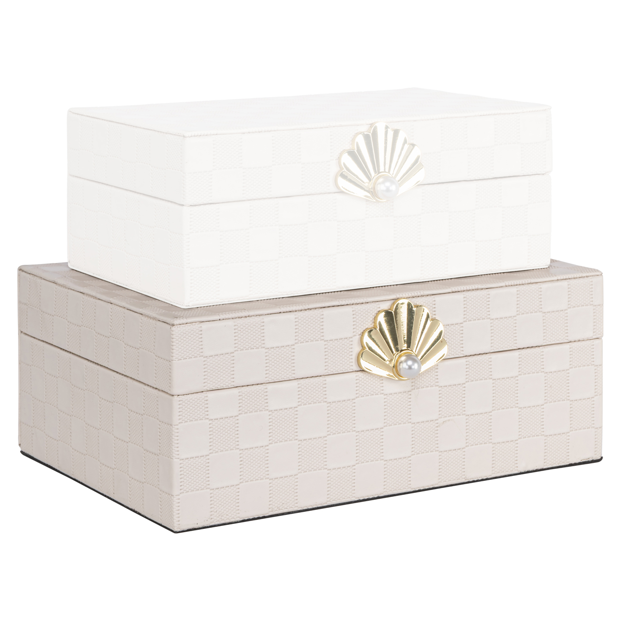 Aufbewahrungsbox Bless ivory large (Pu Leder|Mdf|zinklegering) - Richmond Interiors
