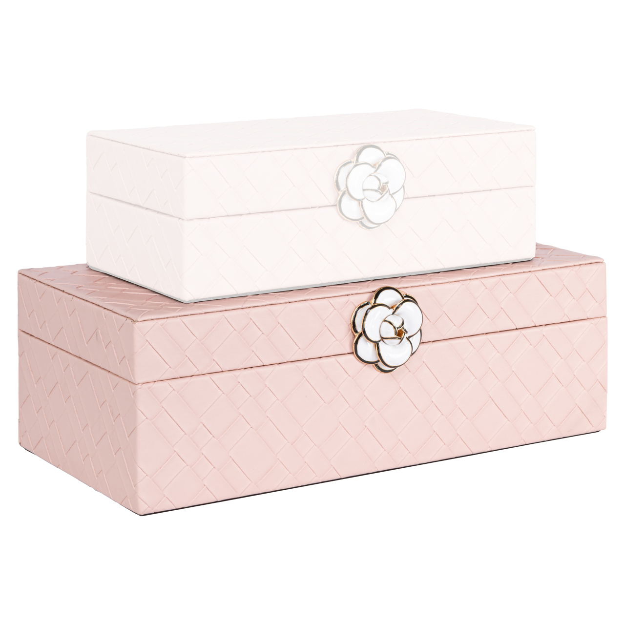 Aufbewahrungsbox Lotte pink large (Pu Leder|Mdf) - Richmond Interiors