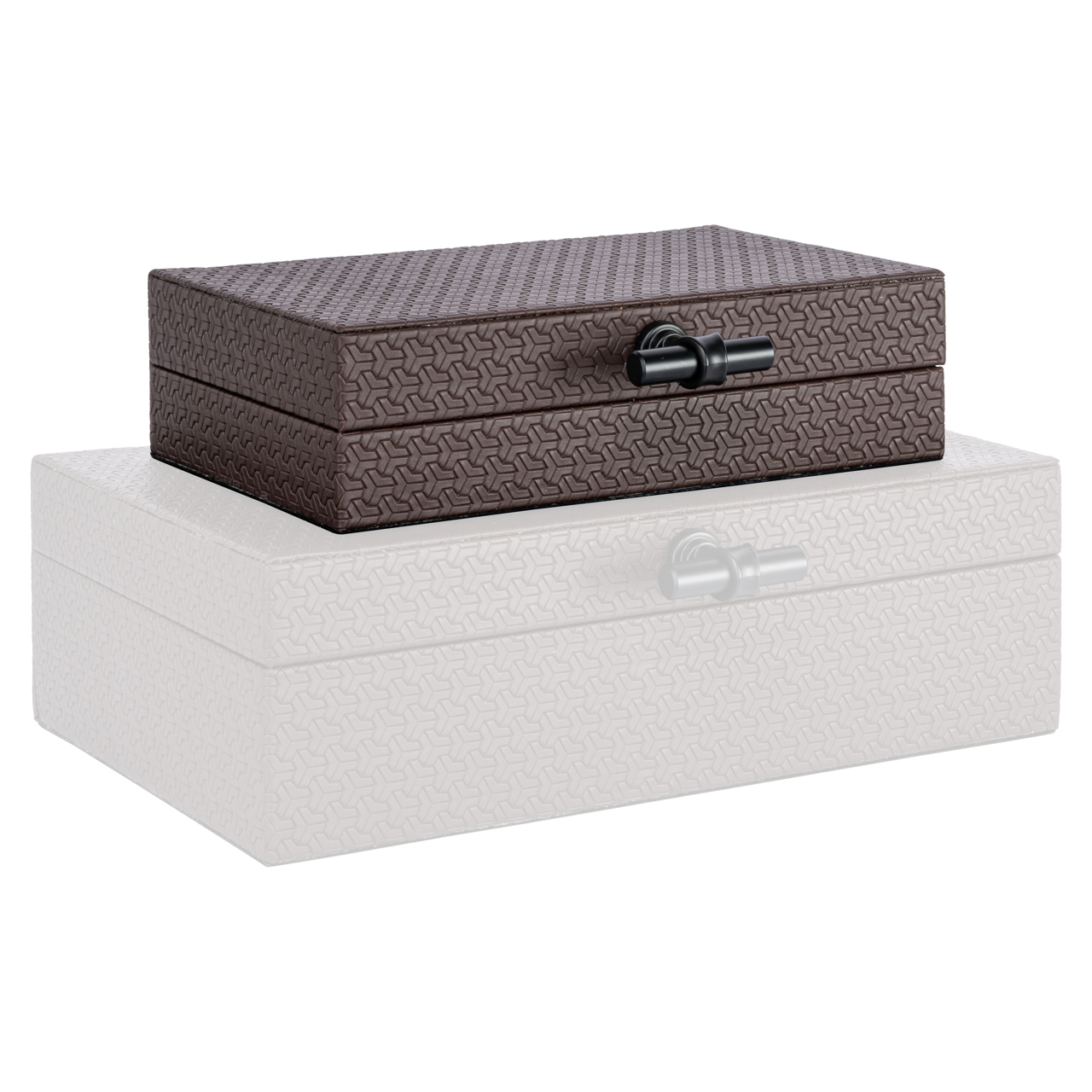Aufbewahrungsbox Billie dark brown small (Pu Leder|Mdf|zinklegering) - Richmond Interiors