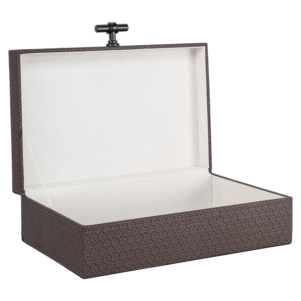 Aufbewahrungsbox Billie dark brown large (Pu Leder|Mdf|zinklegering) - Richmond Interiors