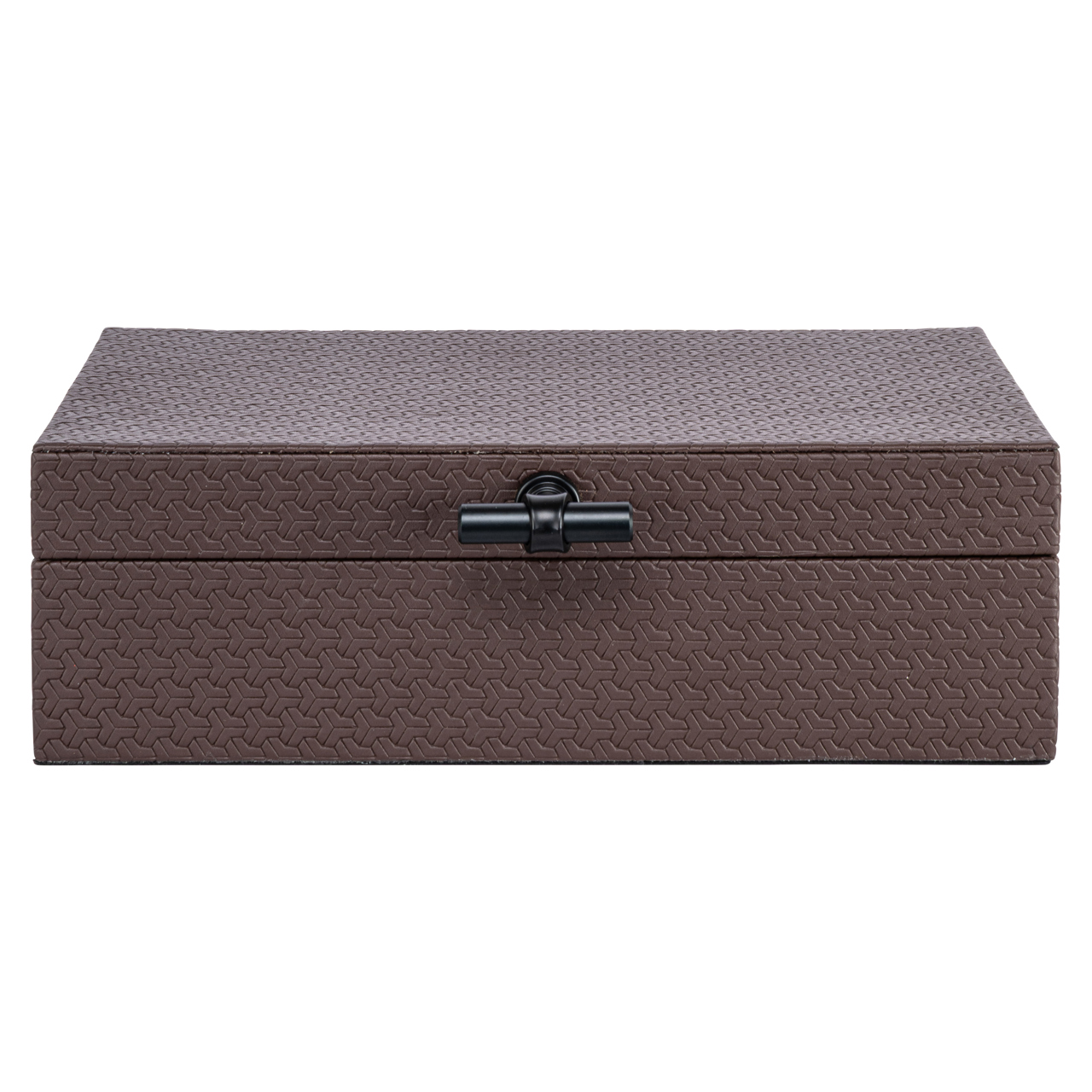 Aufbewahrungsbox Billie dark brown large (Pu Leder|Mdf|zinklegering) - Richmond Interiors