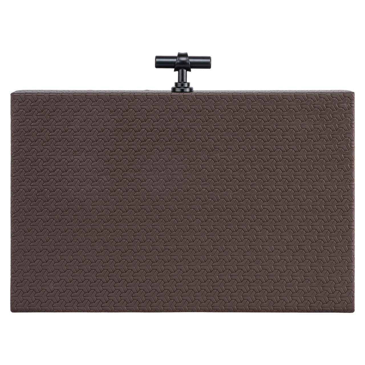 Aufbewahrungsbox Billie dark brown large (Pu Leder|Mdf|zinklegering) - Richmond Interiors