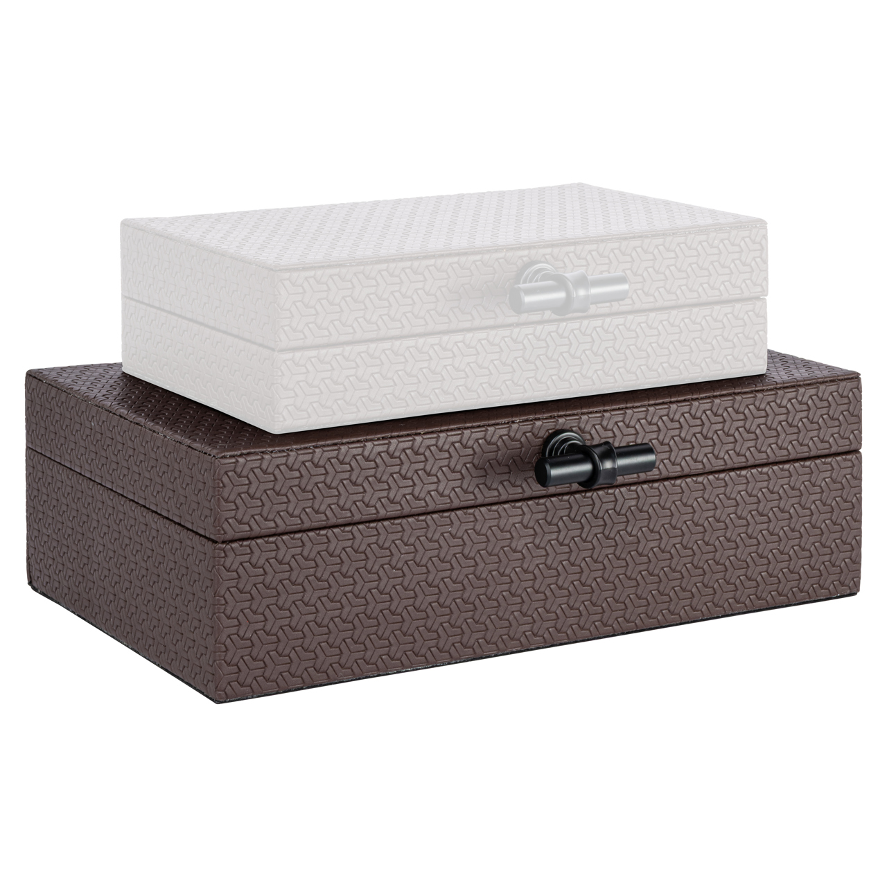Caja de almacenaje Billie marrón oscuro grande - Richmond Interiors