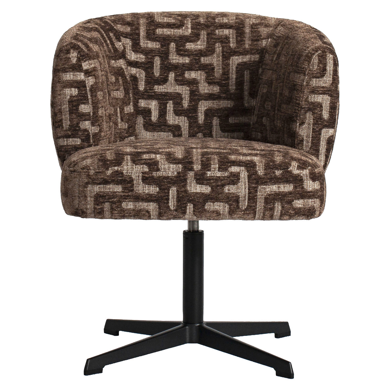 Esszimmerstuhl Dinan brown labyrinth feuerhemmend - drehbar - Richmond Interiors