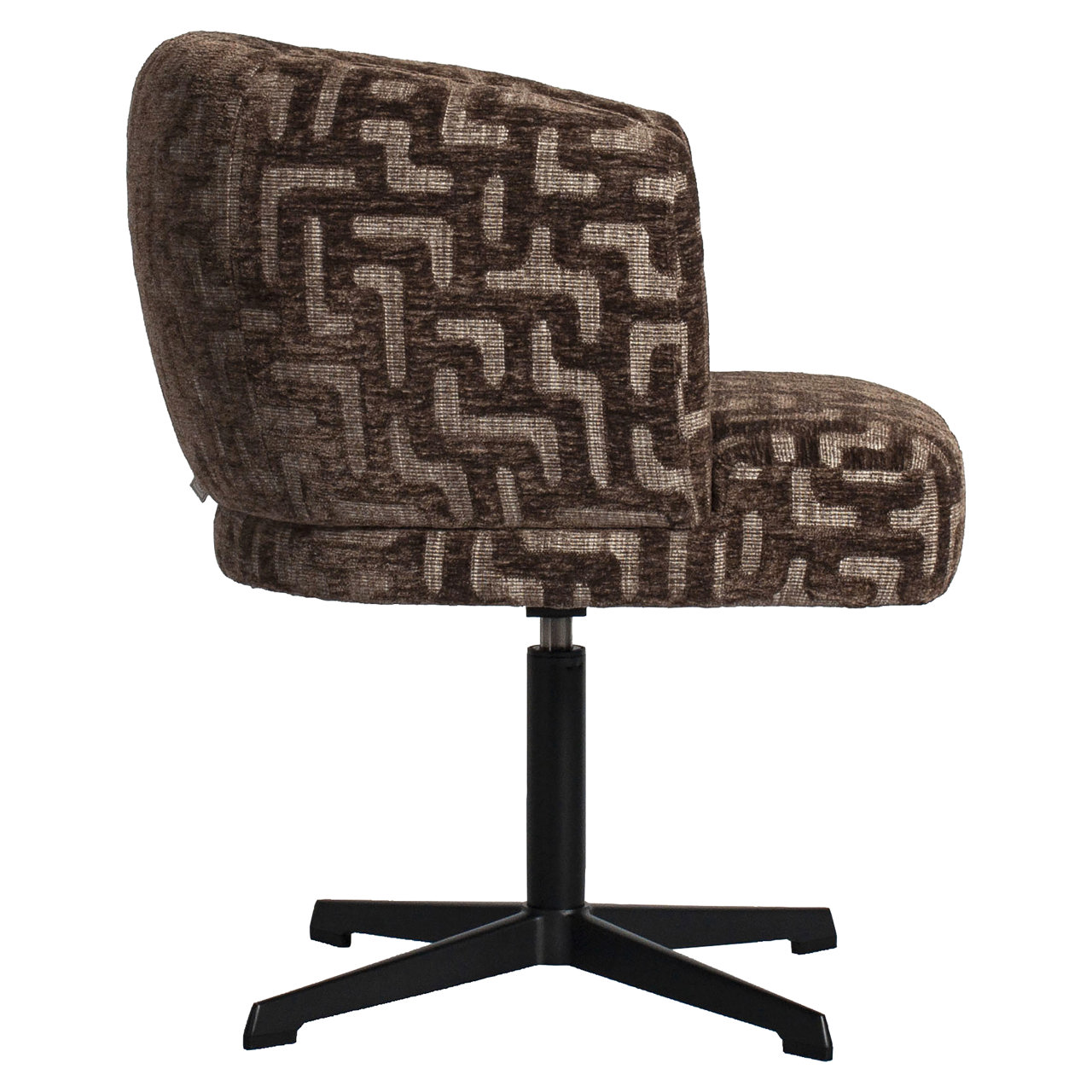 Esszimmerstuhl Dinan brown labyrinth feuerhemmend - drehbar - Richmond Interiors