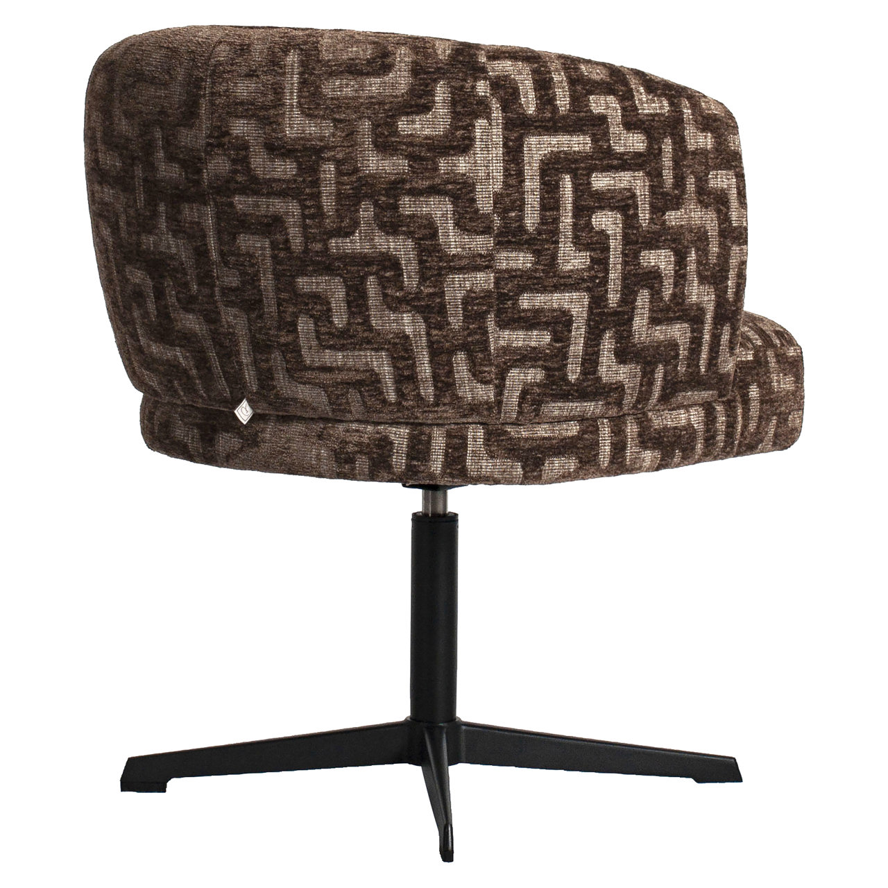 Esszimmerstuhl Dinan brown labyrinth feuerhemmend - drehbar - Richmond Interiors