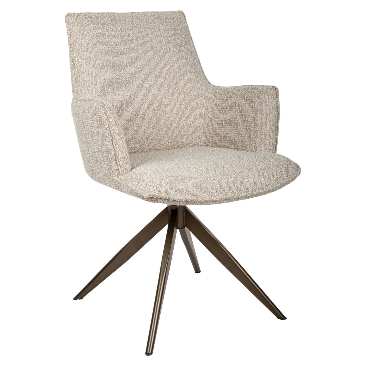 Esszimmerstuhl Dakota natural chunky drehbar with arm - Richmond Interiors