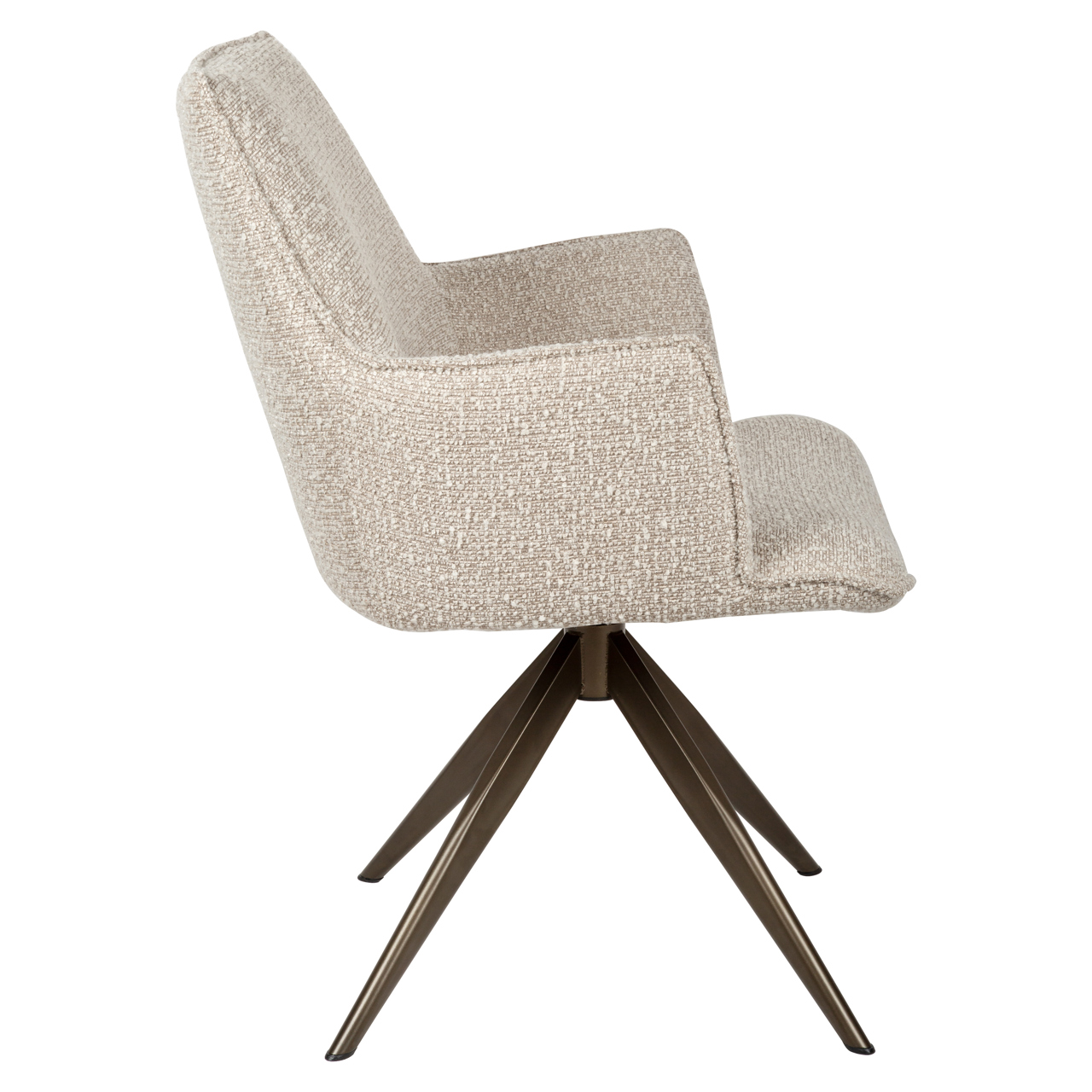 Esszimmerstuhl Dakota natural chunky drehbar with arm - Richmond Interiors
